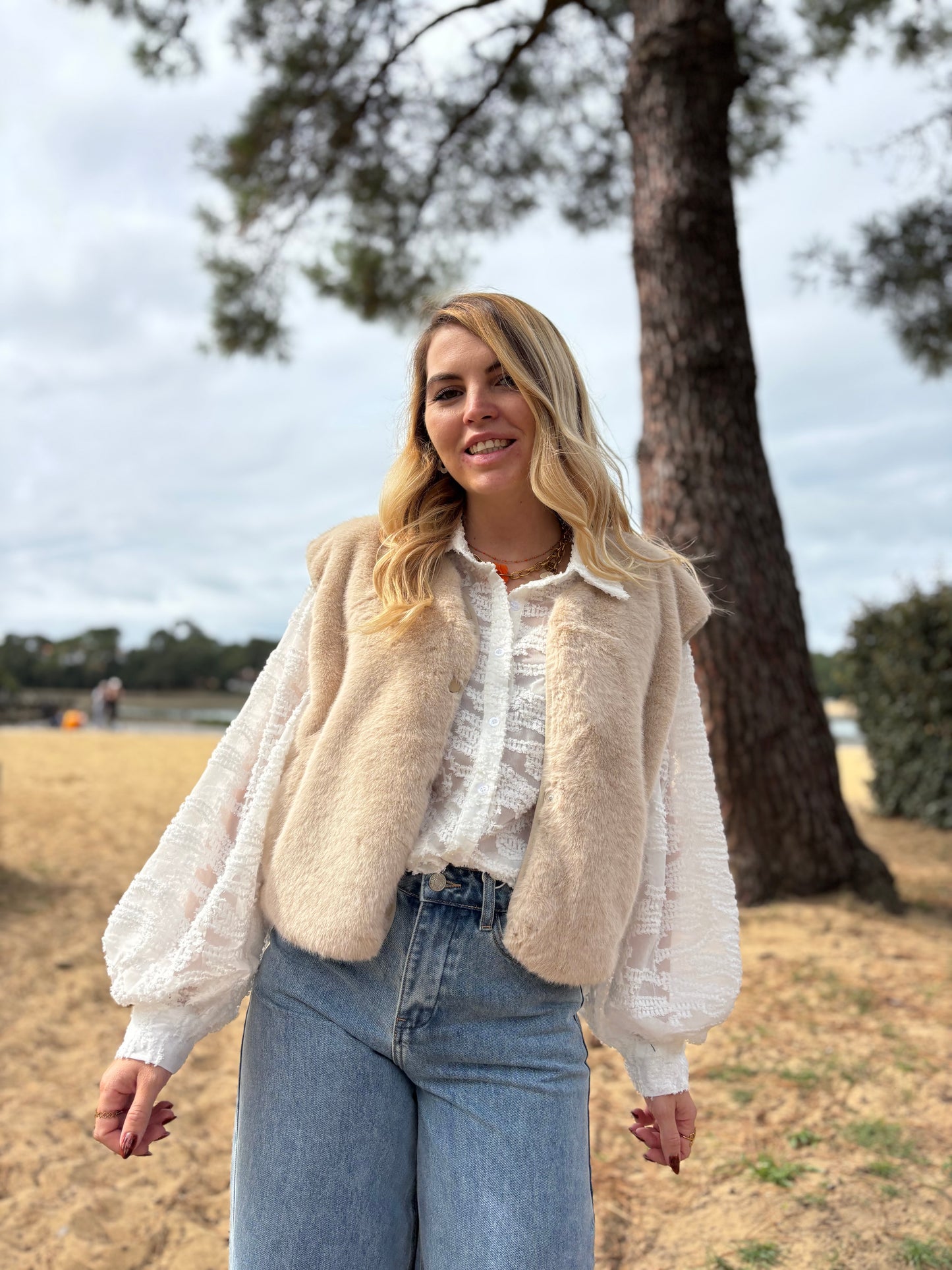 Veste sans manches MYO Beige