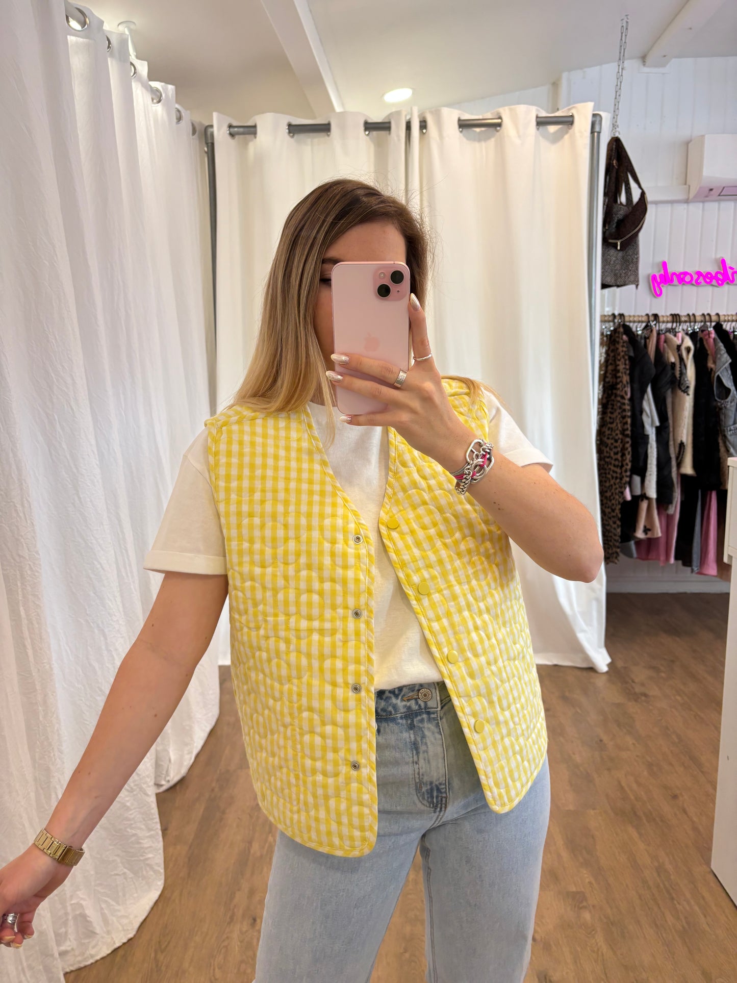 Veste sans manches LUCILE Jaune réversible