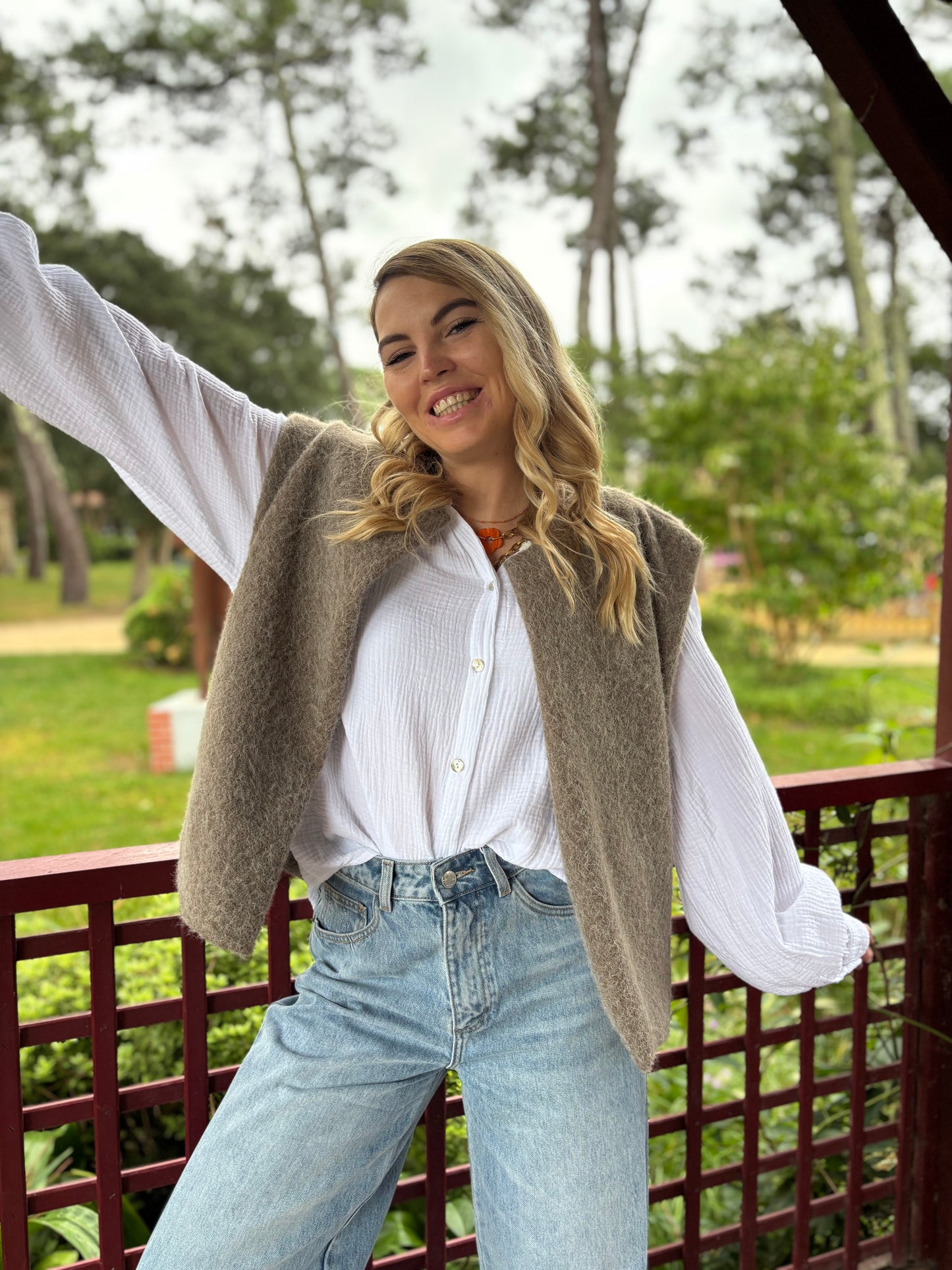 Veste sans manches LILI Taupe