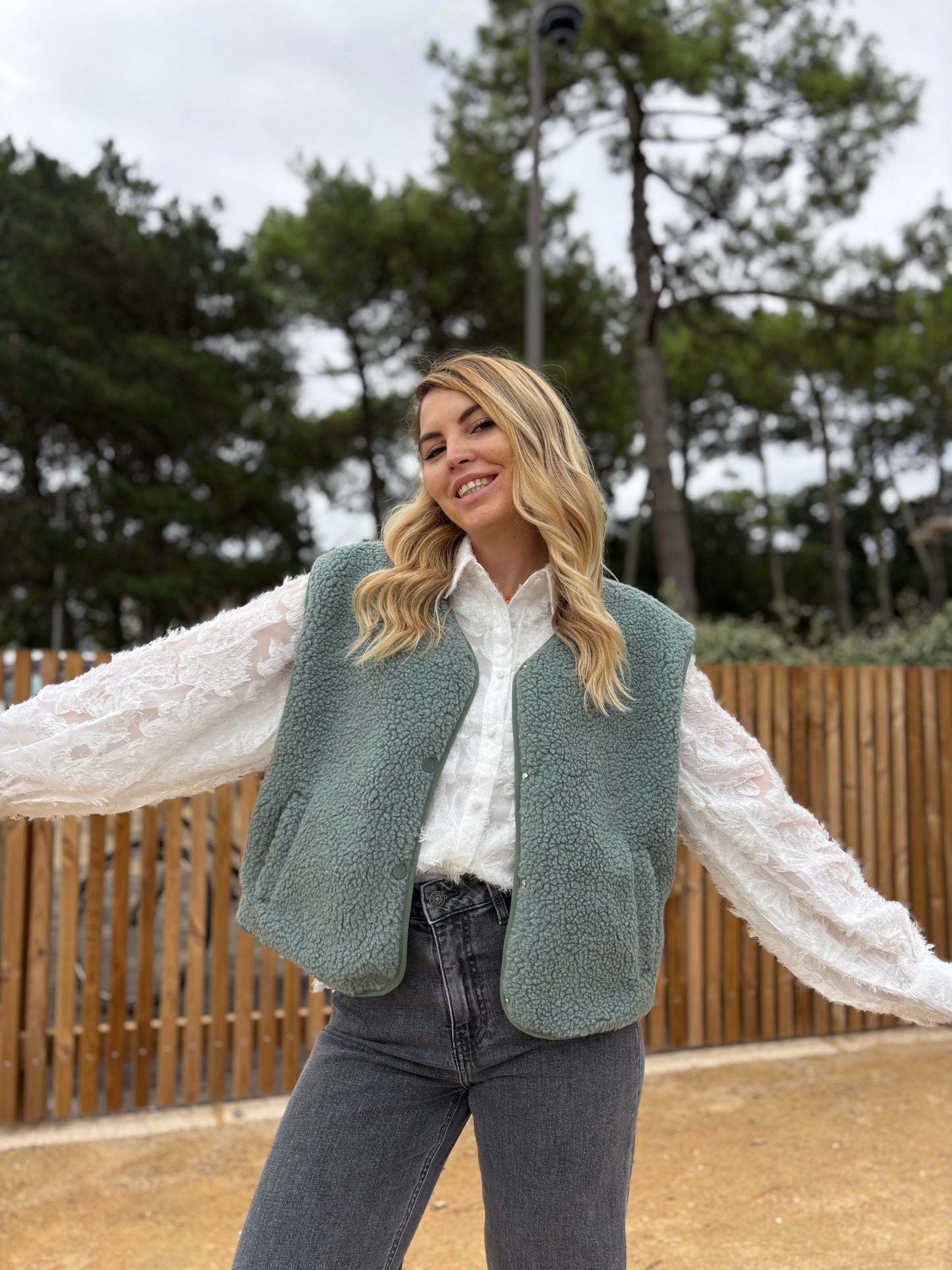 Veste sans manches ABY Vert clair