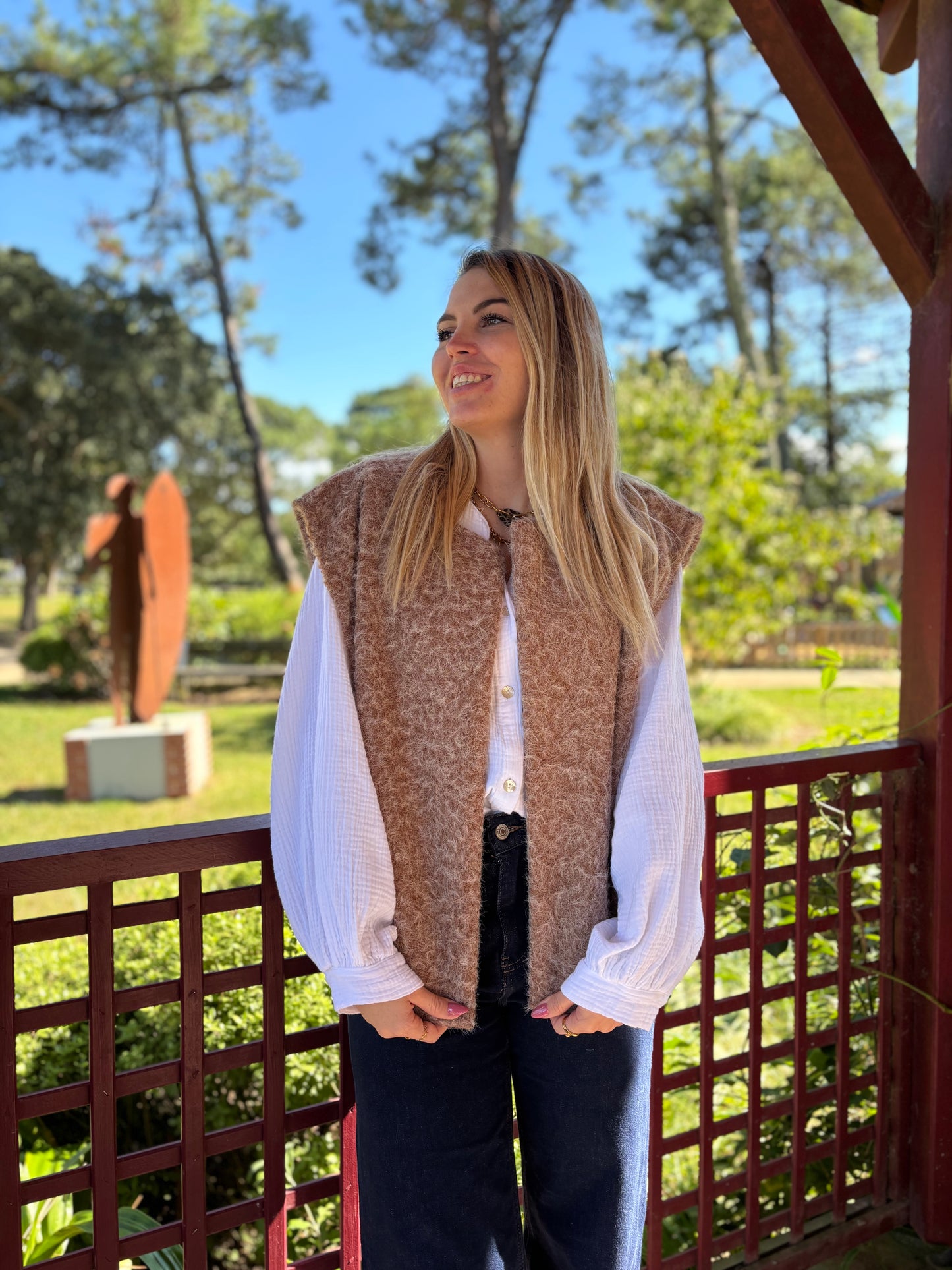 Veste sans manches LILI Camel