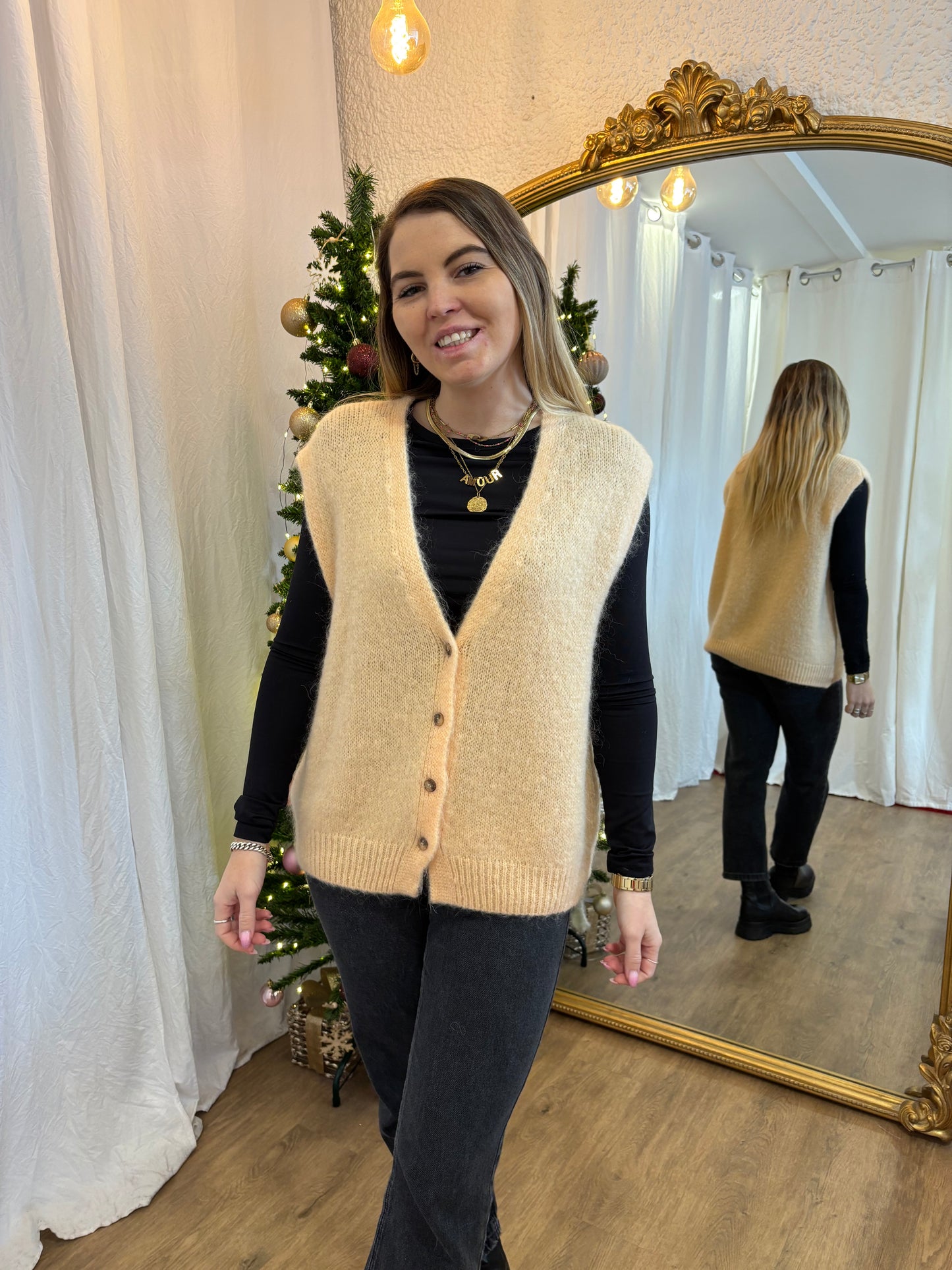 45 - Gilet TOM Orange pastel