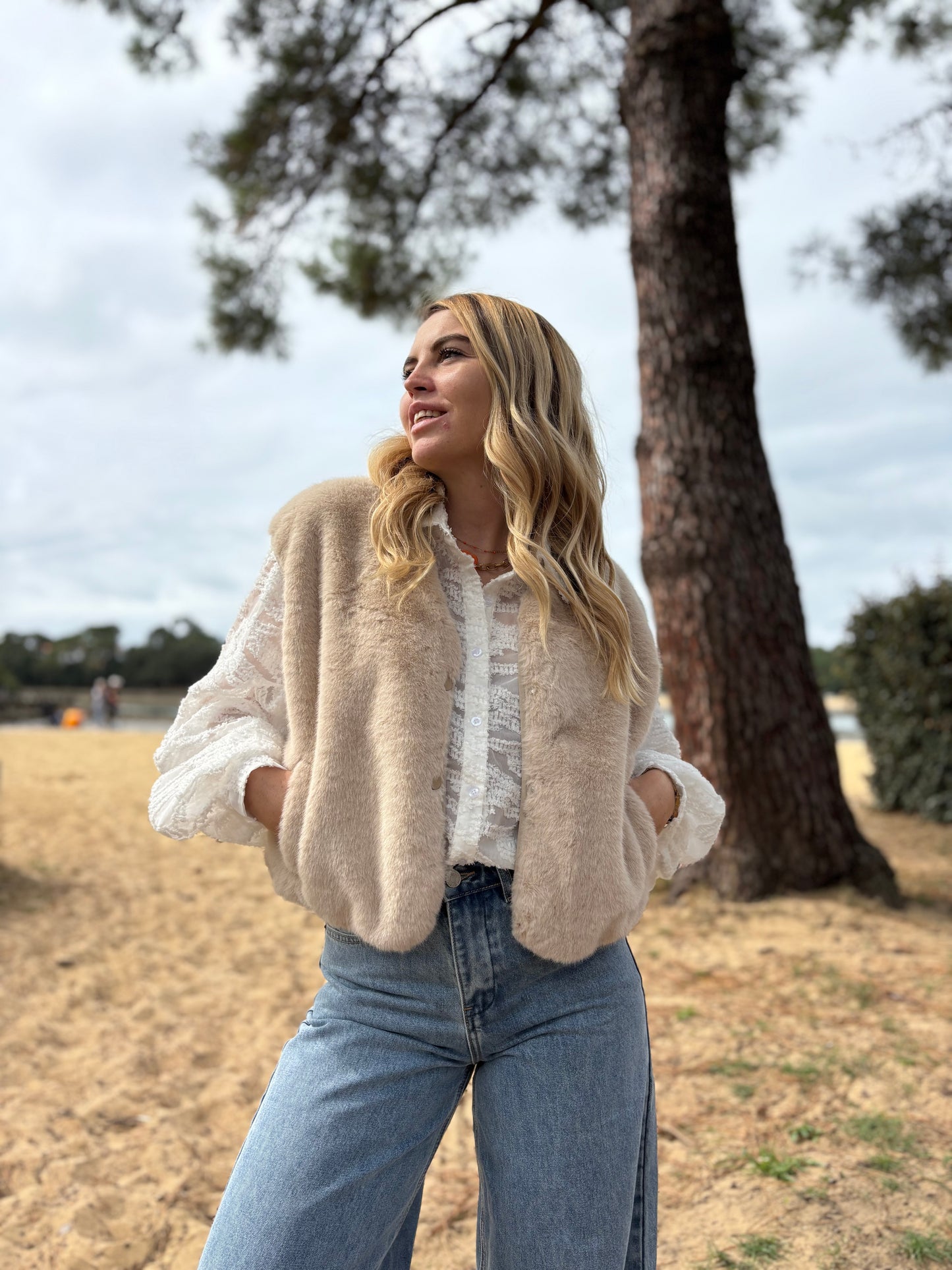 Veste sans manches MYO Beige