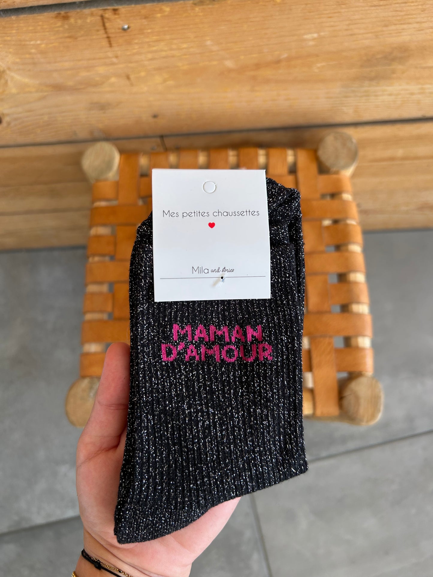 Chaussettes MAMAN D’AMOUR montante