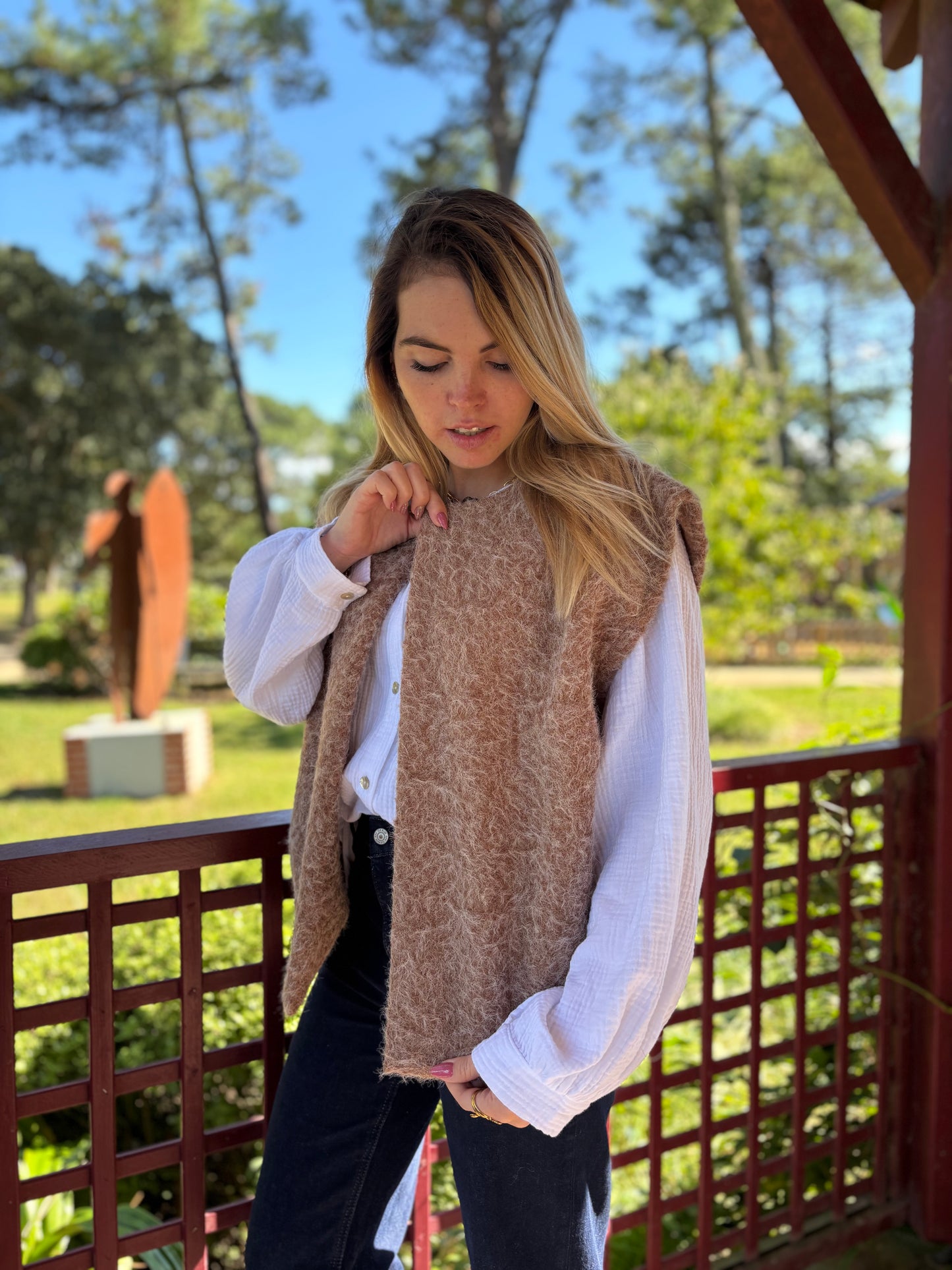 Veste sans manches LILI Camel