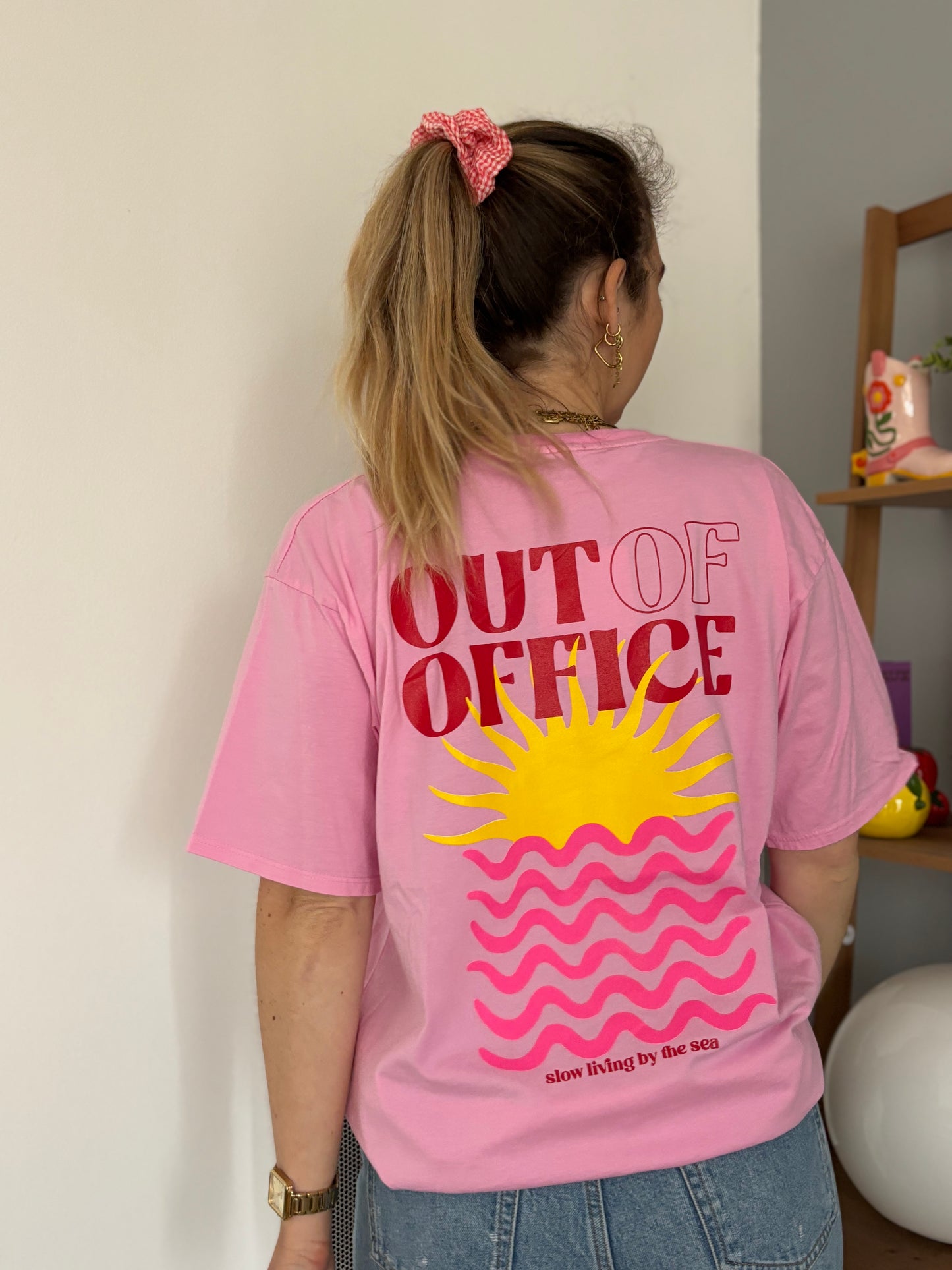 T-shirt OUT OF OFFICE Rose baby