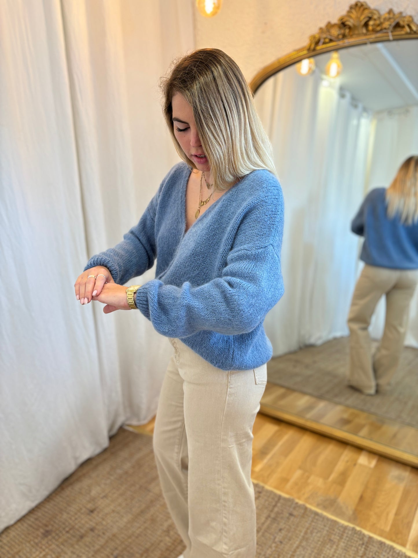55 - Gilet LOU - Bleu jean foncé 🧡