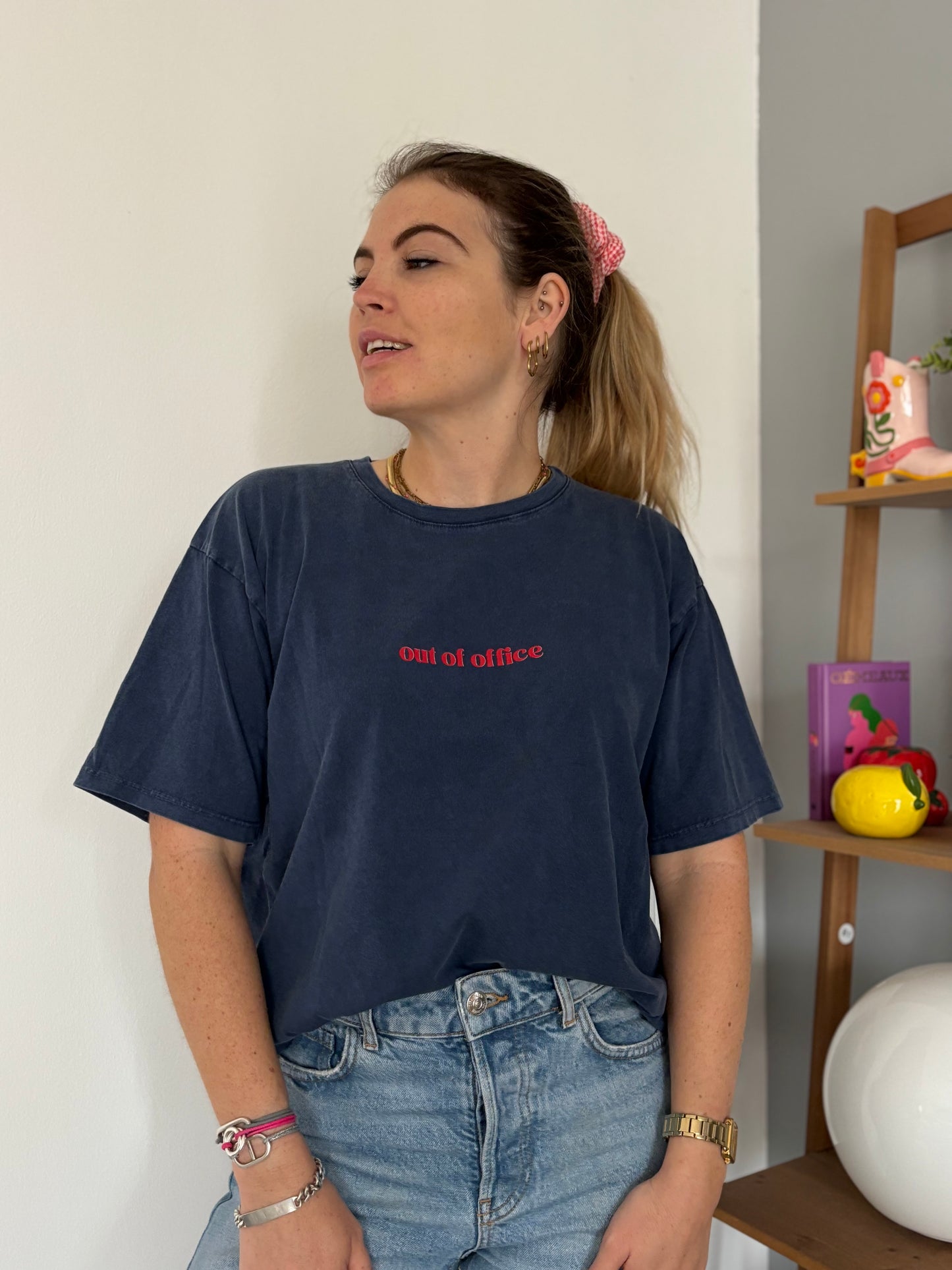 T-shirt OUT OF OFFICE Bleu marine