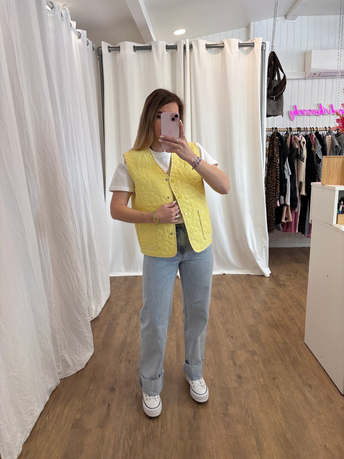 Veste sans manches LUCILE Jaune réversible