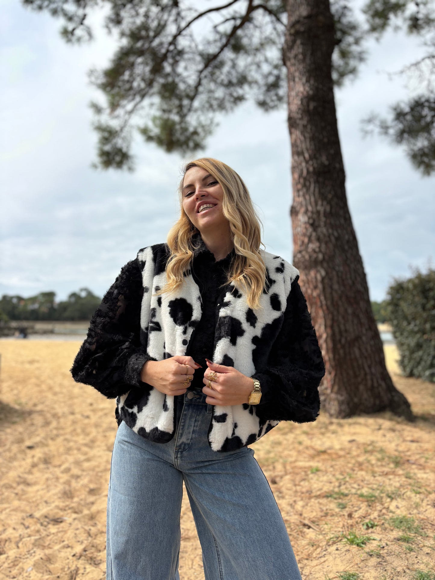 Veste sans manches MYO Vache noir