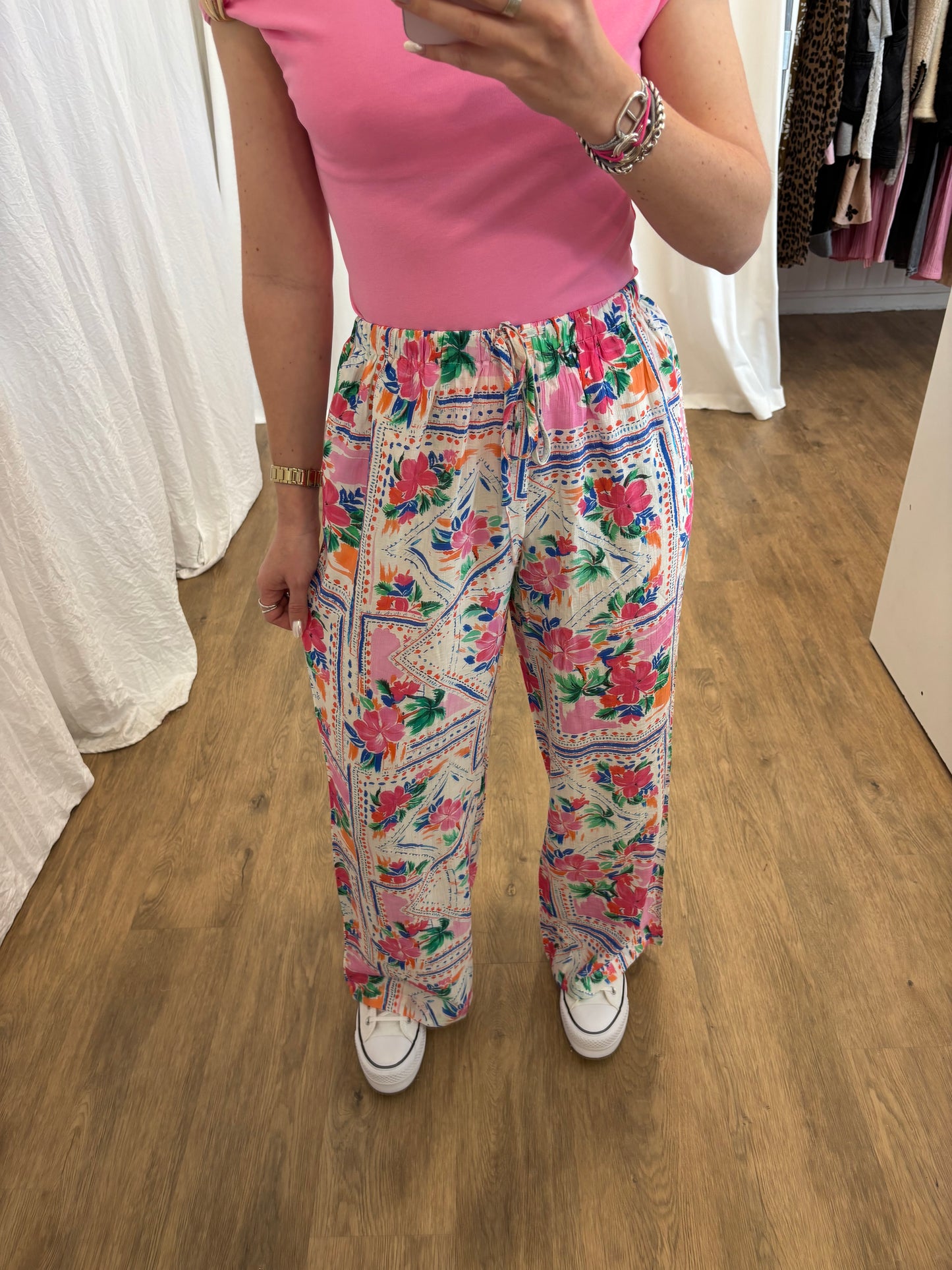 Pantalon FLEURS Fushia