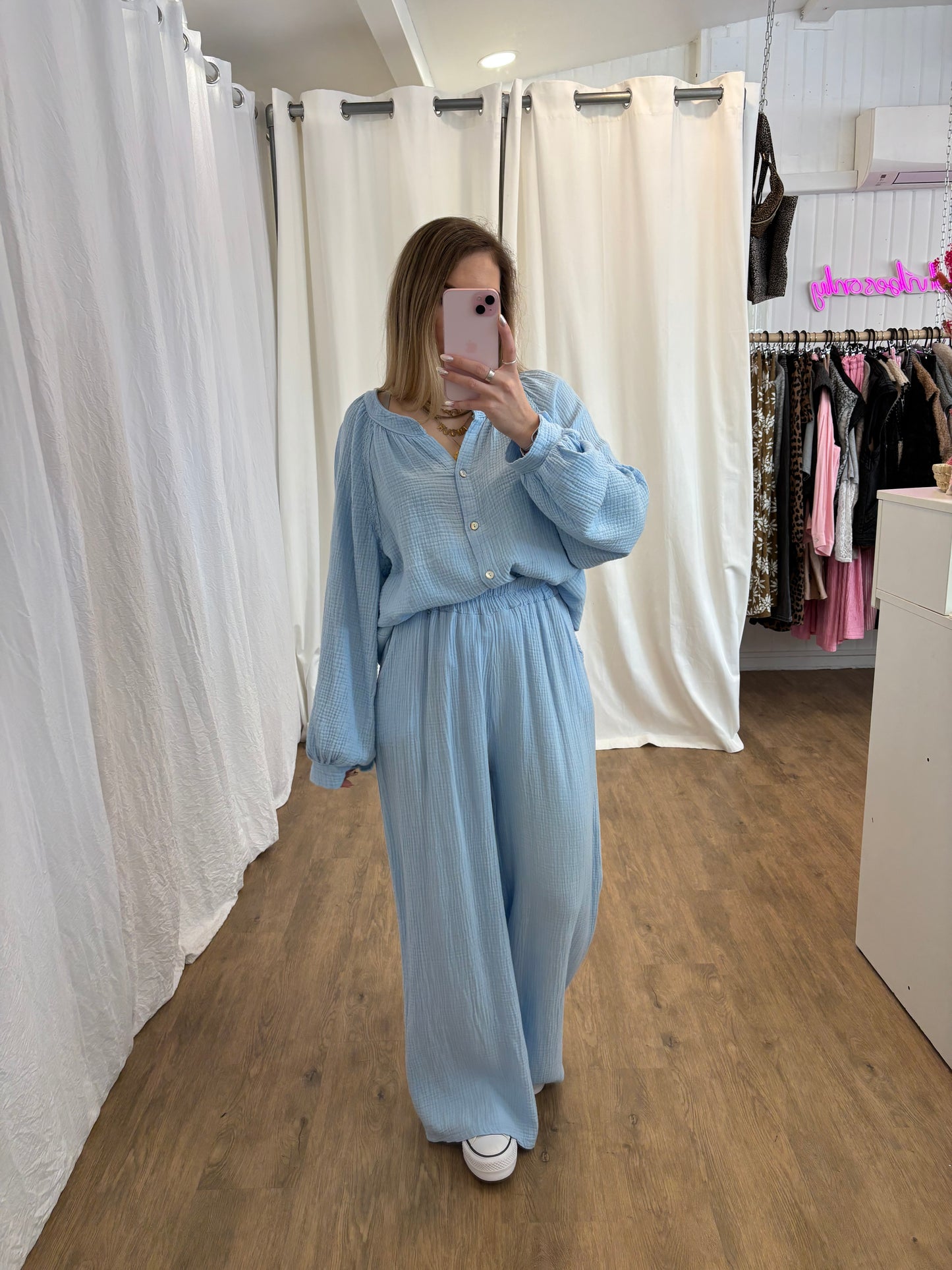 Pantalon LYA Bleu ciel
