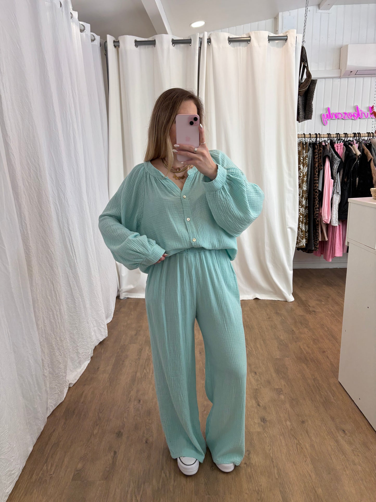 Pantalon LYA Vert d'eau