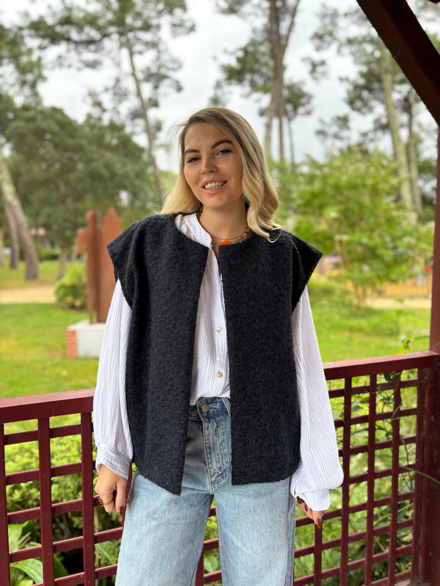 Veste sans manches LILI Bleu marine