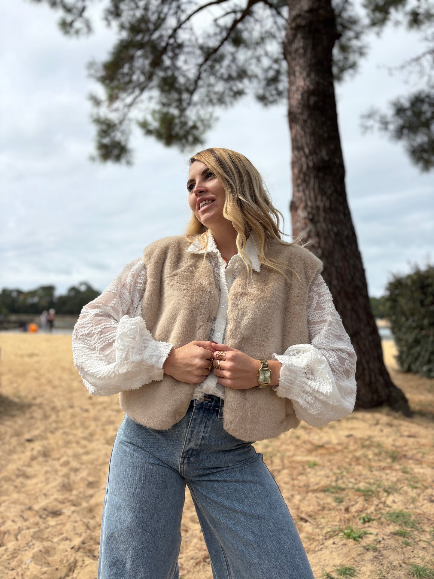 Veste sans manches MYO Beige