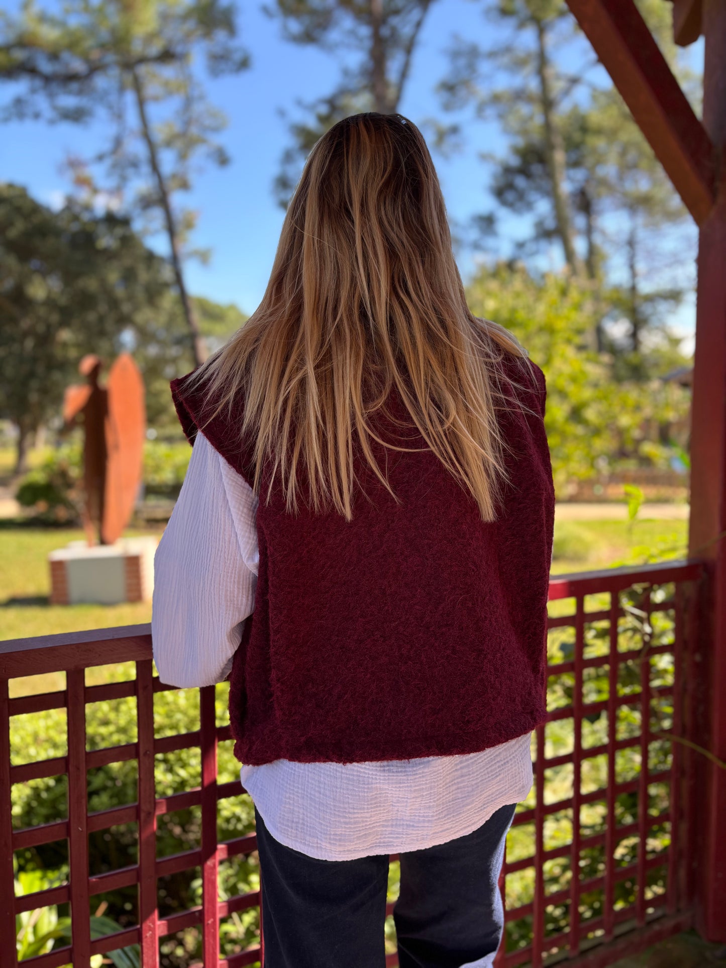Veste sans manches LILI Bordeaux