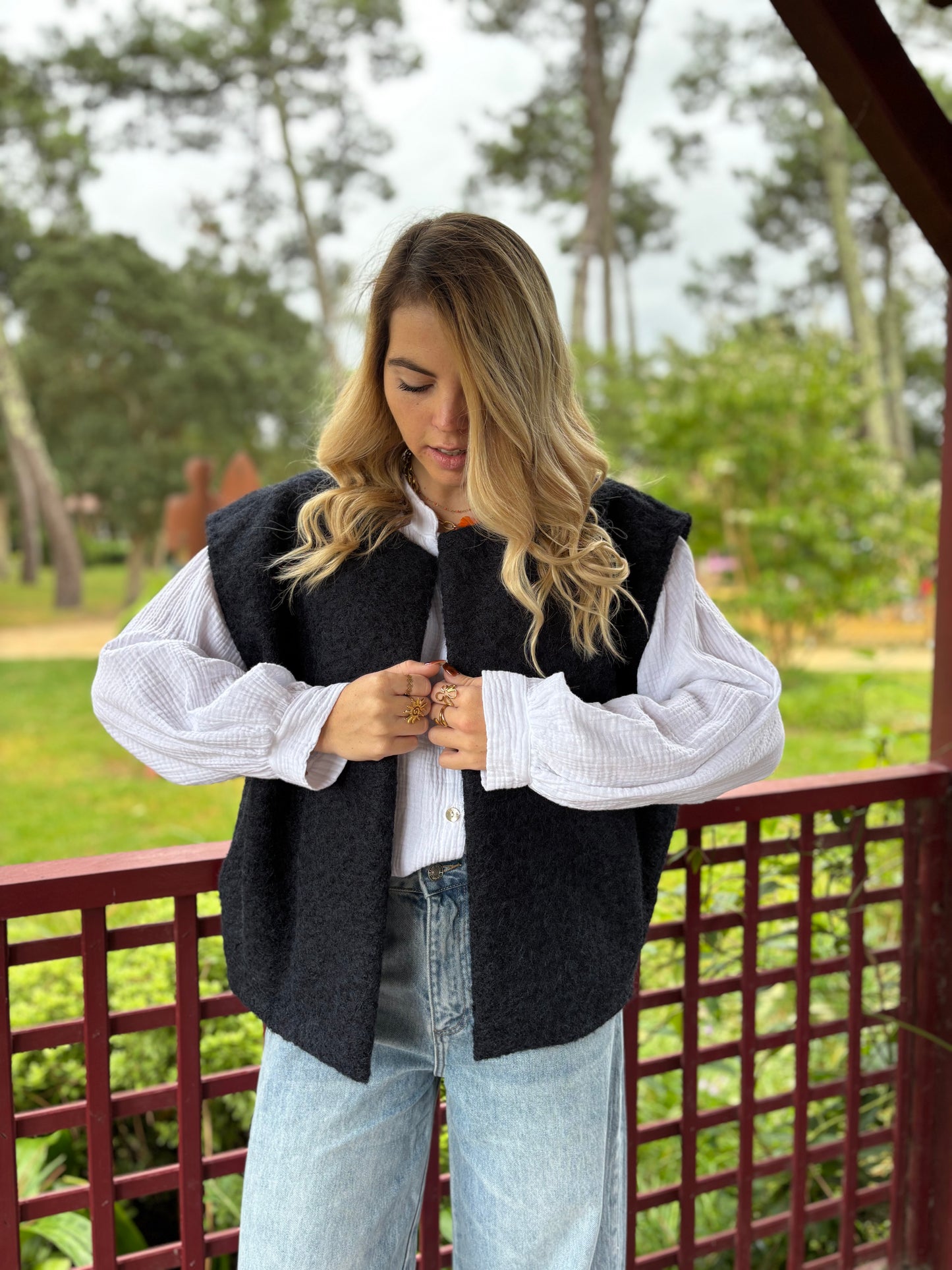 Veste sans manches LILI Bleu marine