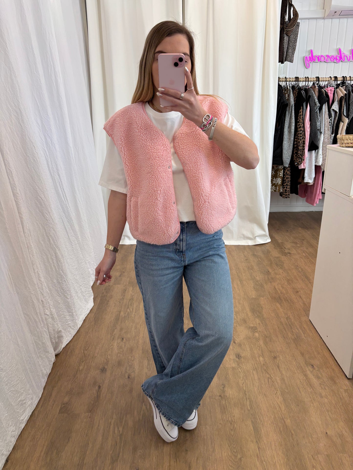 Veste sans manches ABY Rose clair
