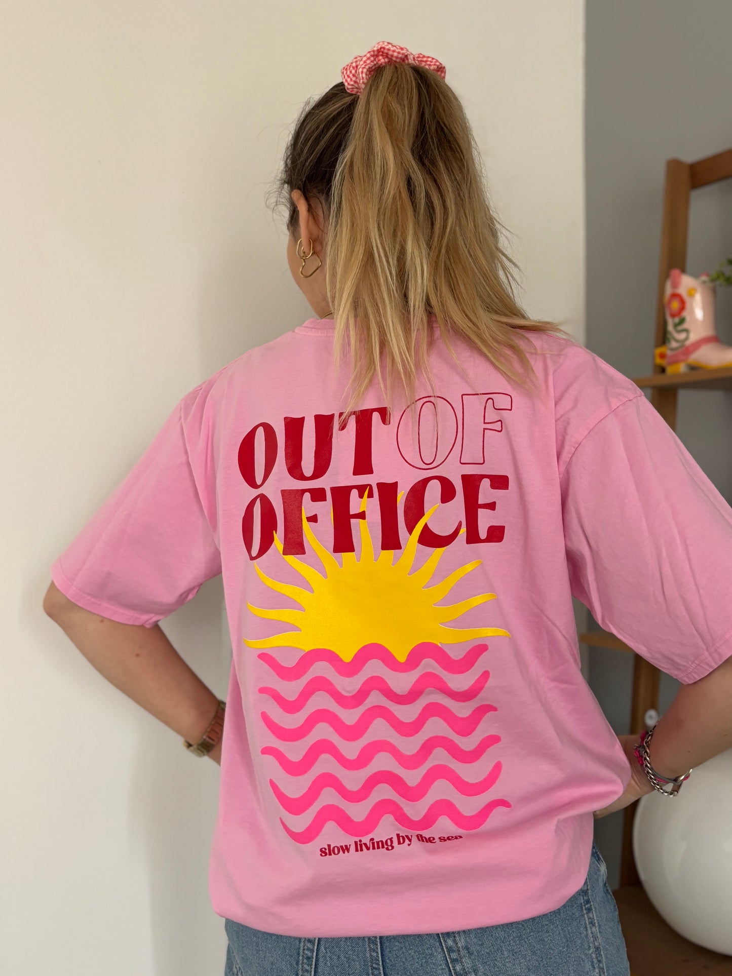 T-shirt OUT OF OFFICE Rose baby