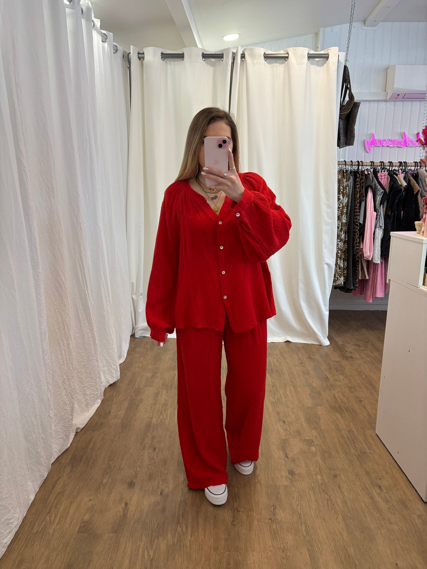 Pantalon LYA Rouge