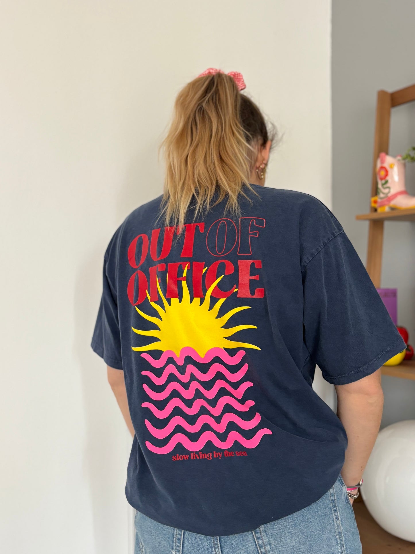 T-shirt OUT OF OFFICE Bleu marine
