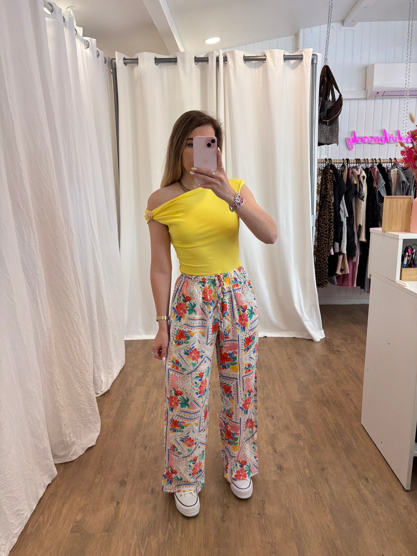 Pantalon FLEURS Orange