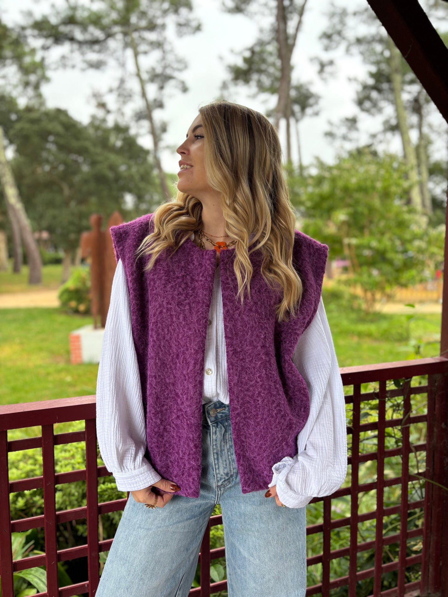 Veste sans manches LILI Violet