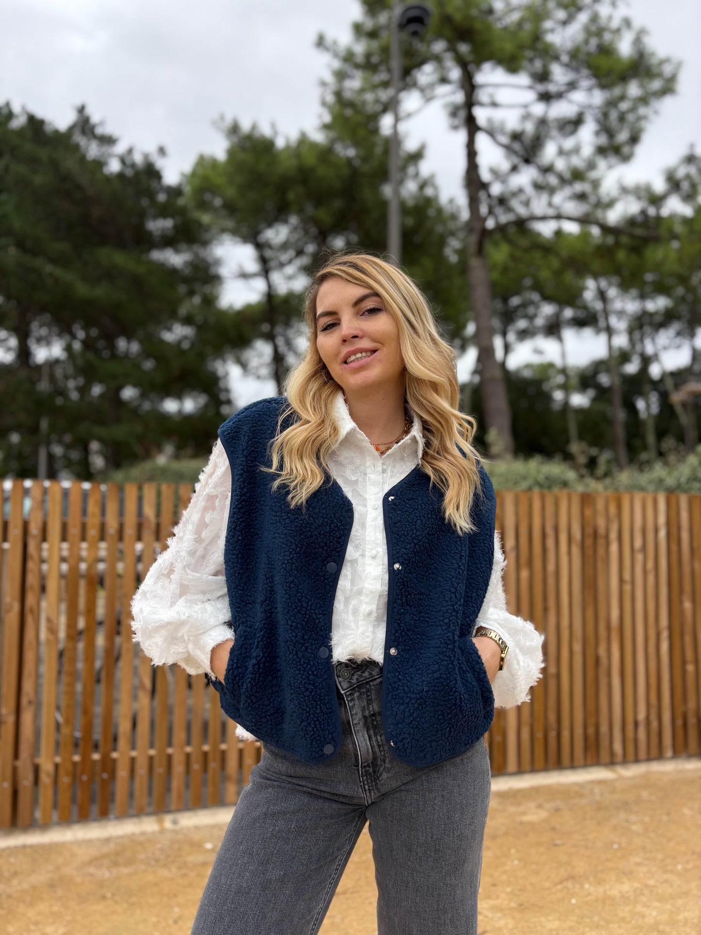 Veste sans manches ABY Bleu marine