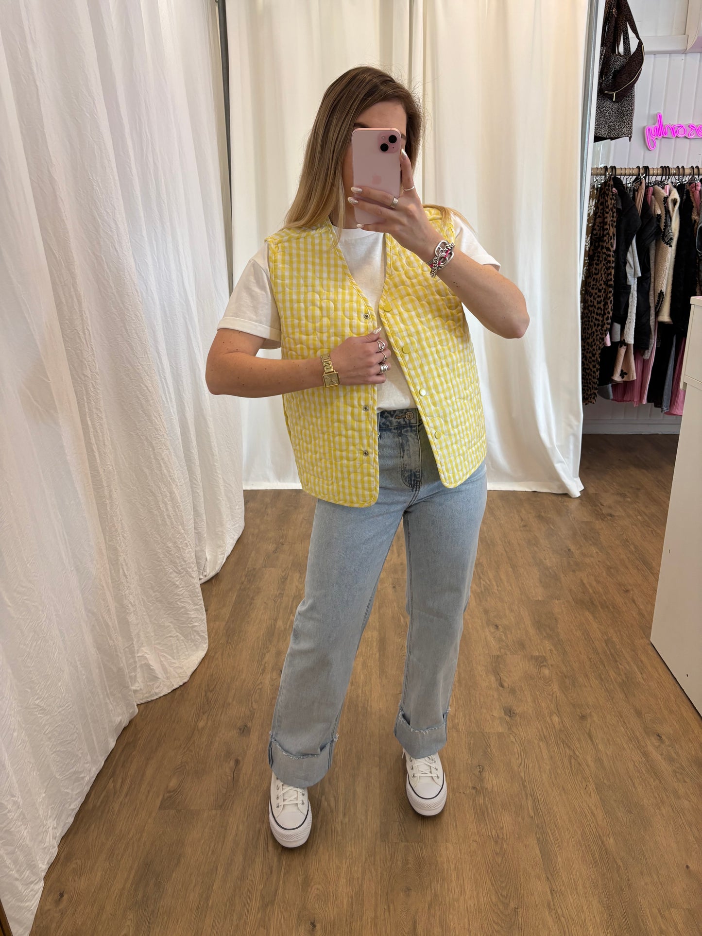 Veste sans manches LUCILE Jaune réversible