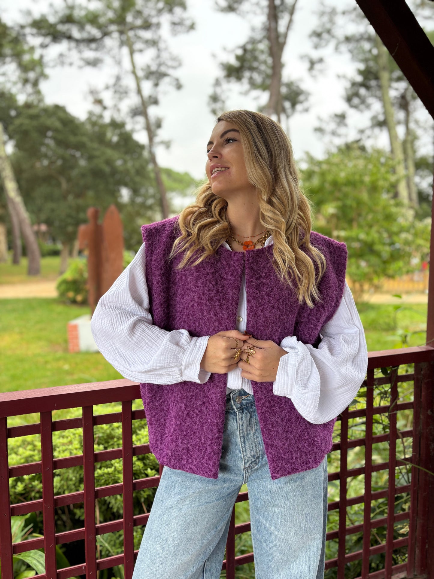 Veste sans manches LILI Violet