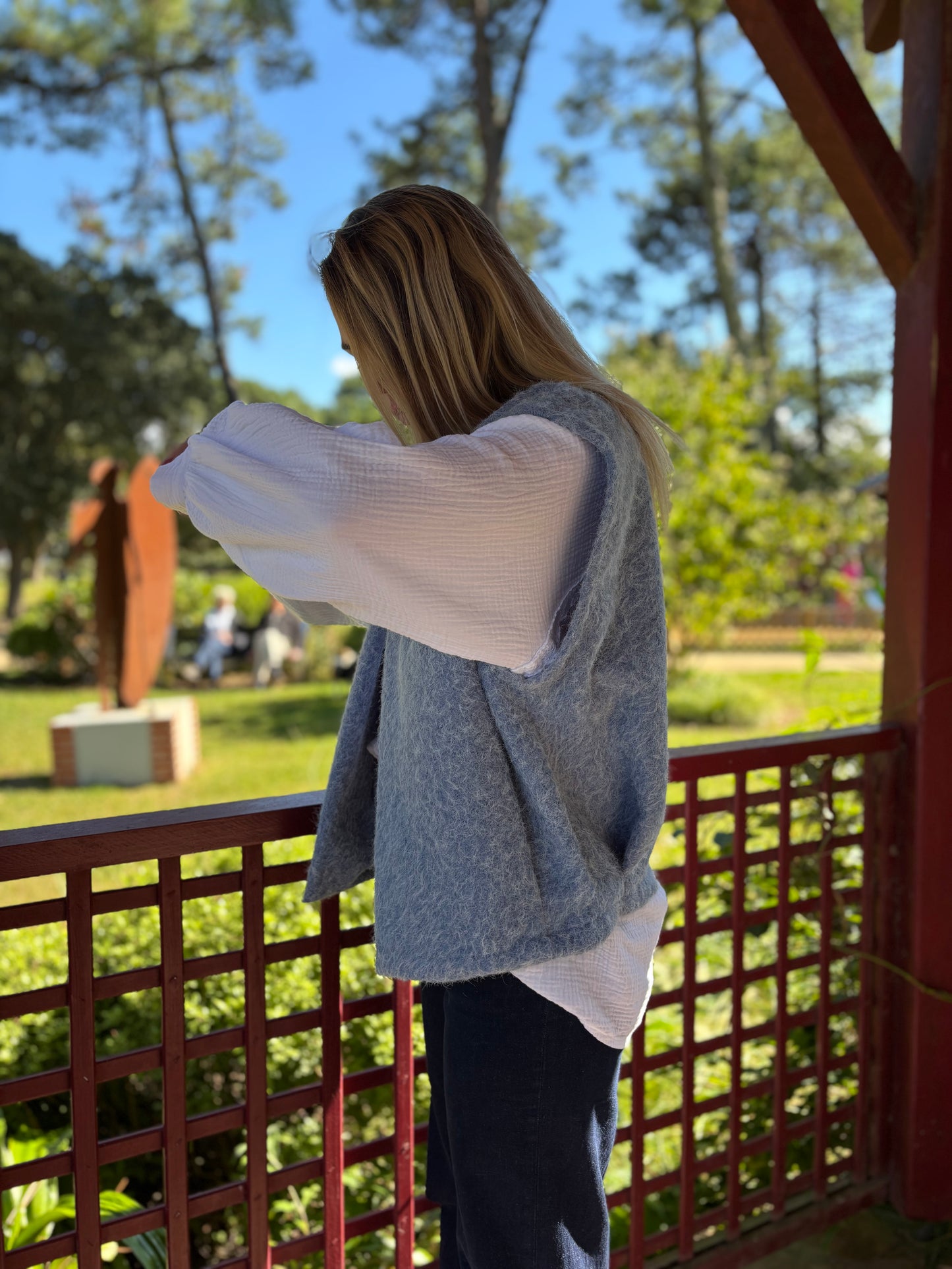 Veste sans manches LILI Bleu ciel