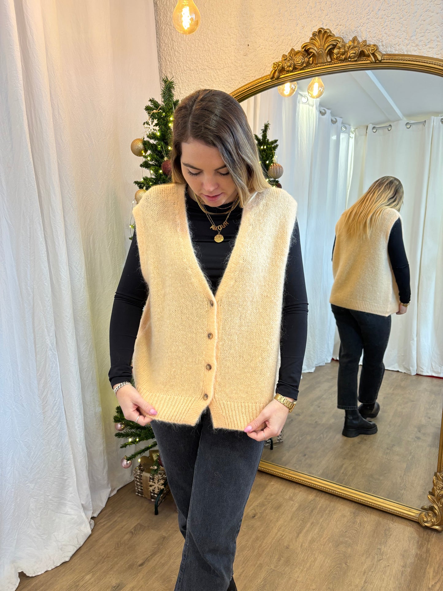 45 - Gilet TOM Orange pastel