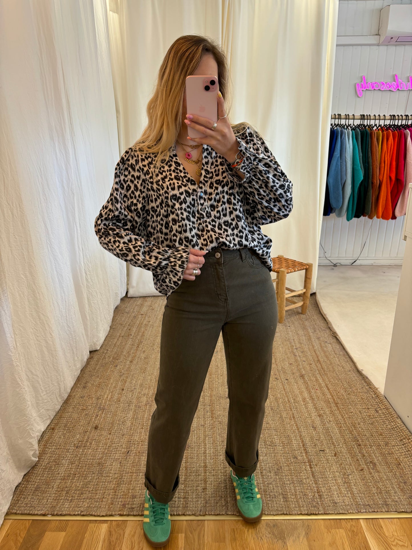 Blouse léopard MILENA Gris