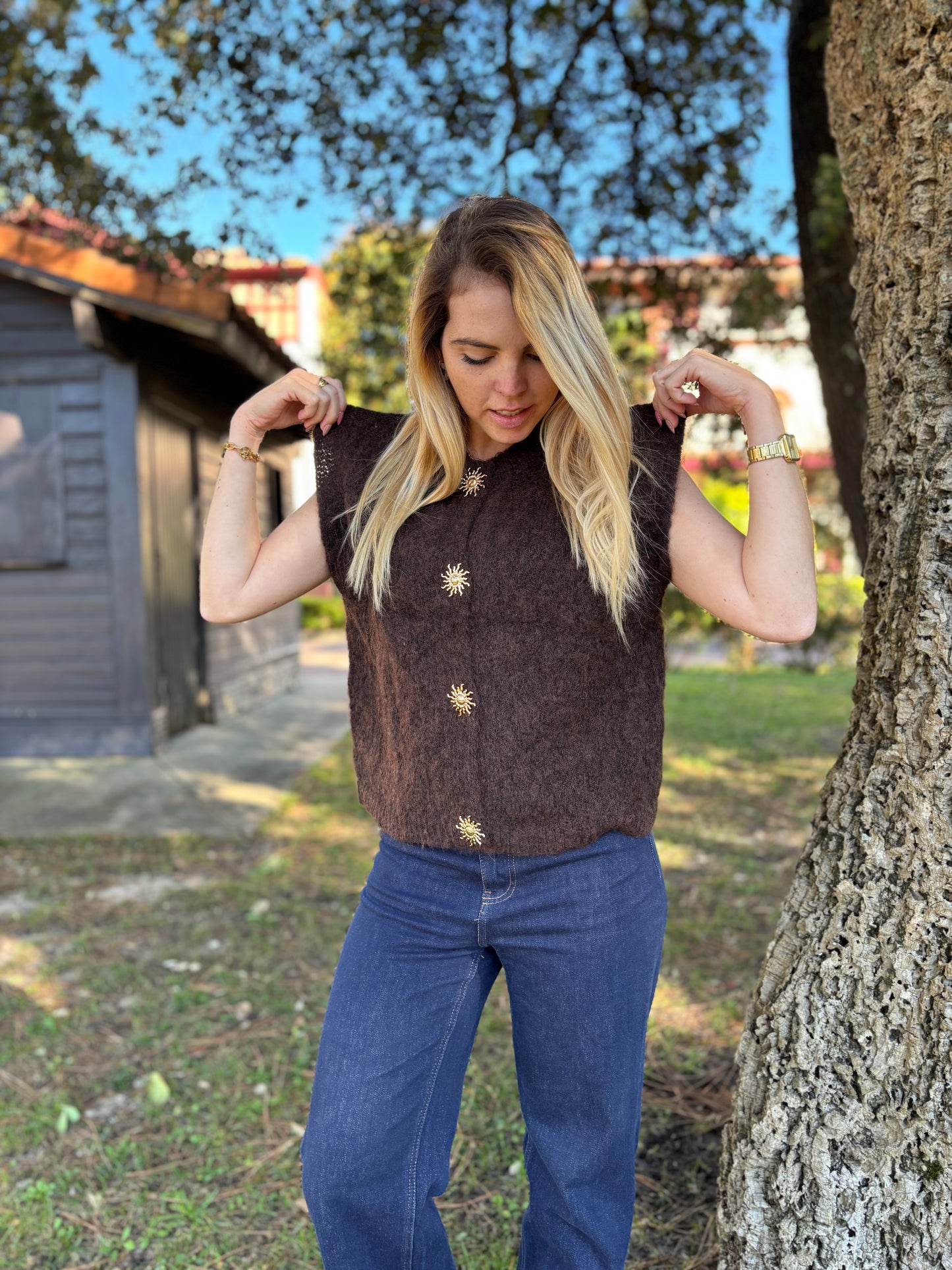 Gilet sans manches SOLEIL Café