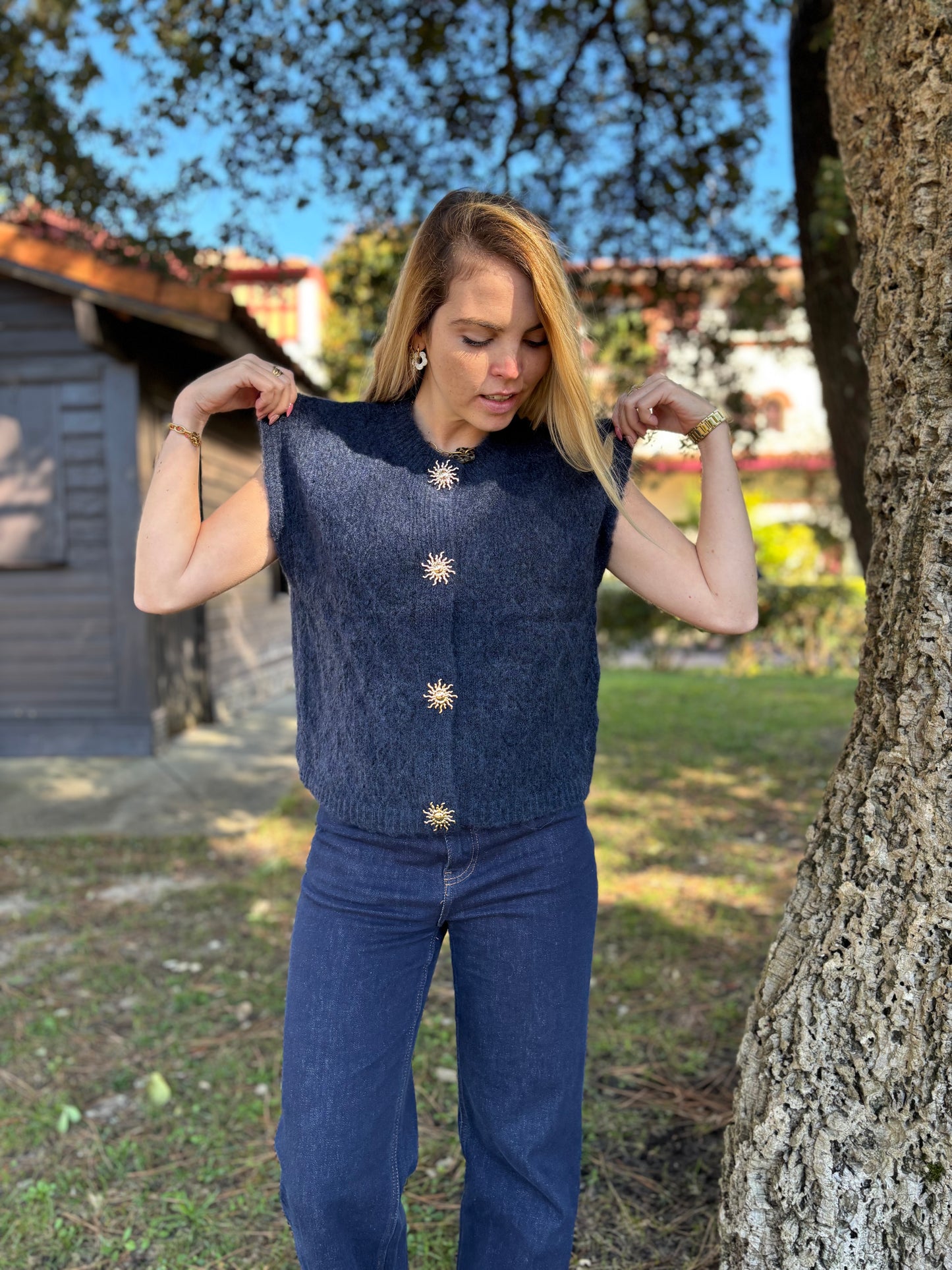 Gilet sans manches SOLEIL Bleu marine