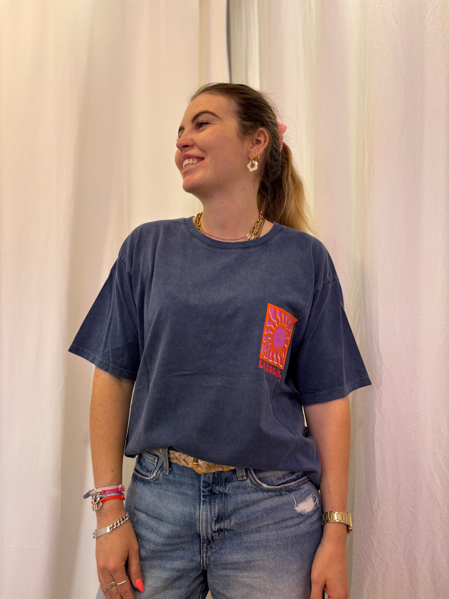 T-shirt SOLEIL Bleu marine