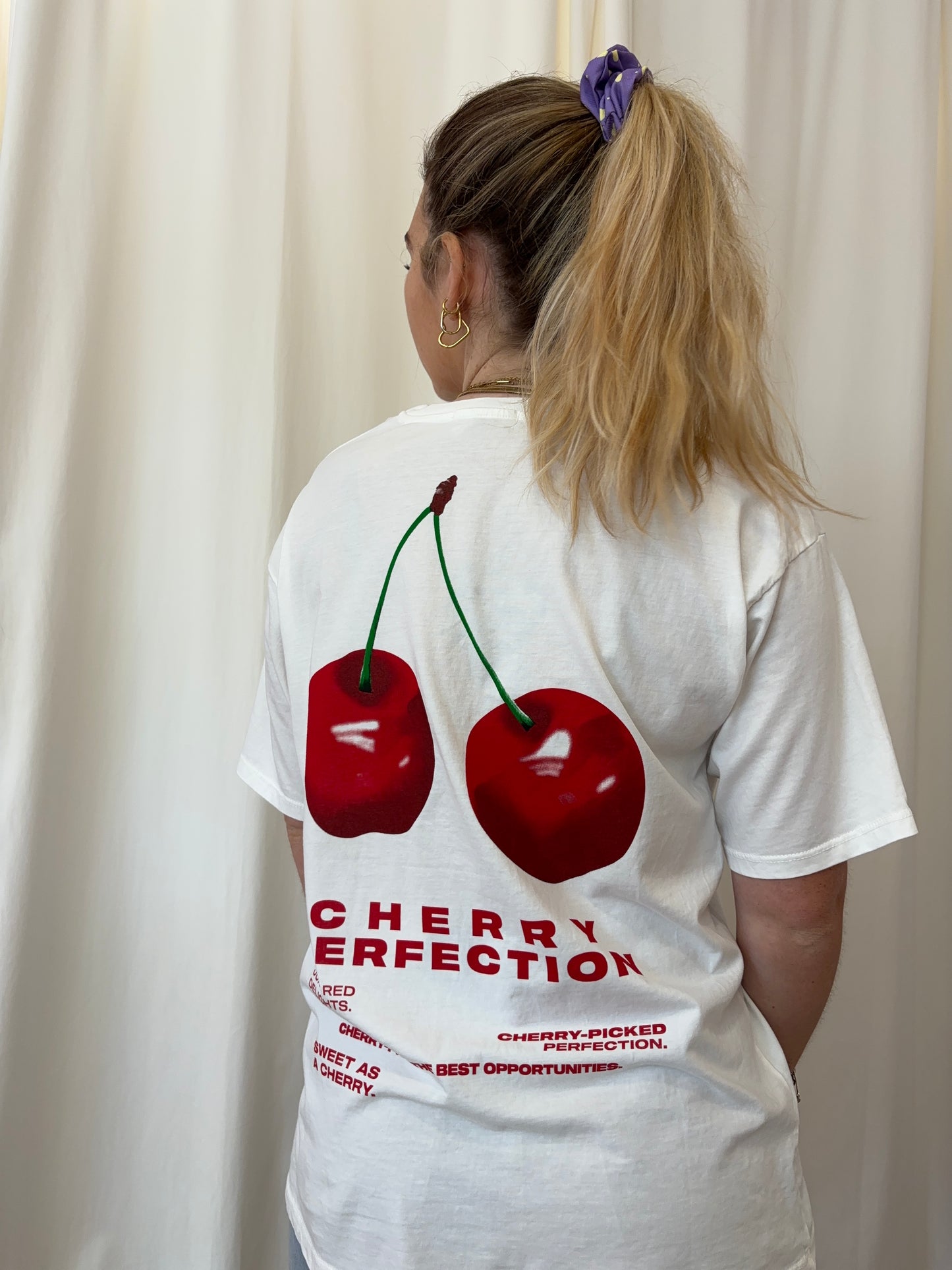 T-shirt CERISE Blanc