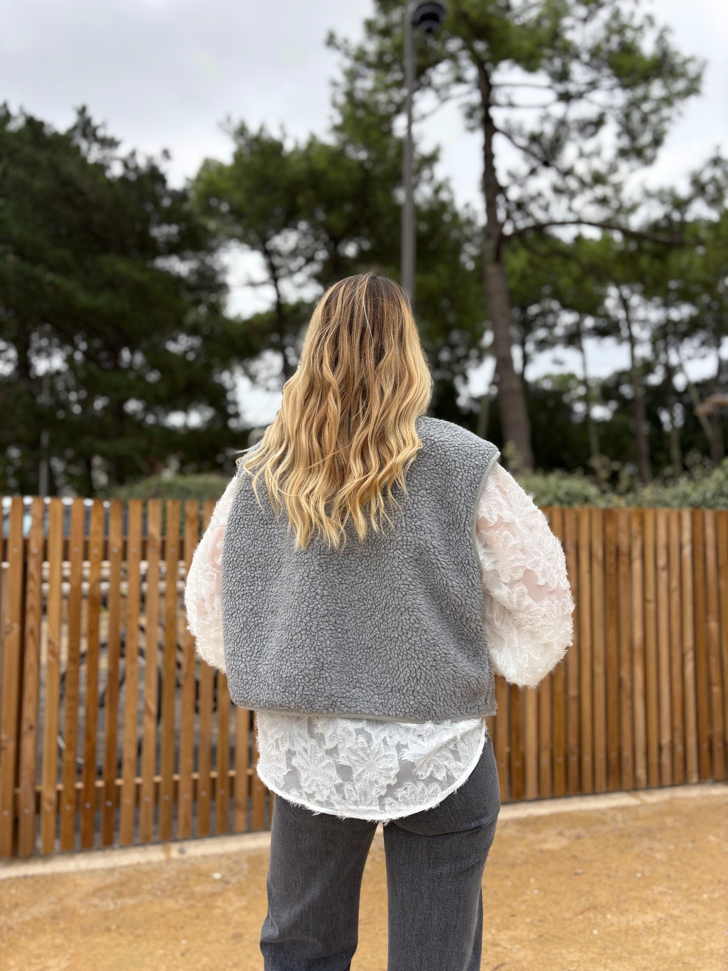 Veste sans manches ABY Gris clair