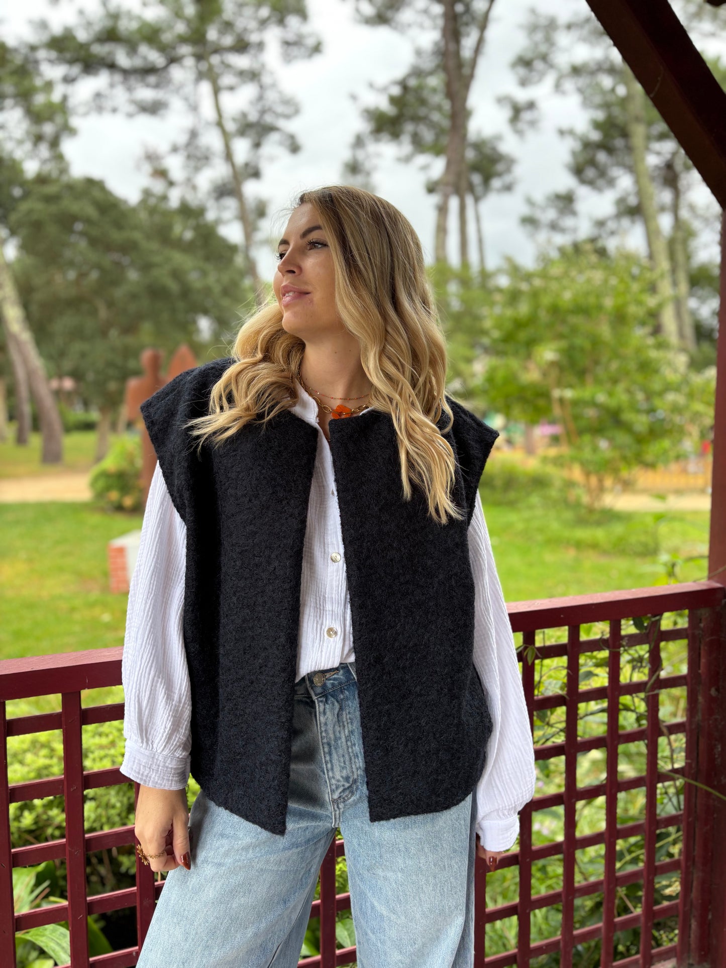 Veste sans manches LILI Bleu marine