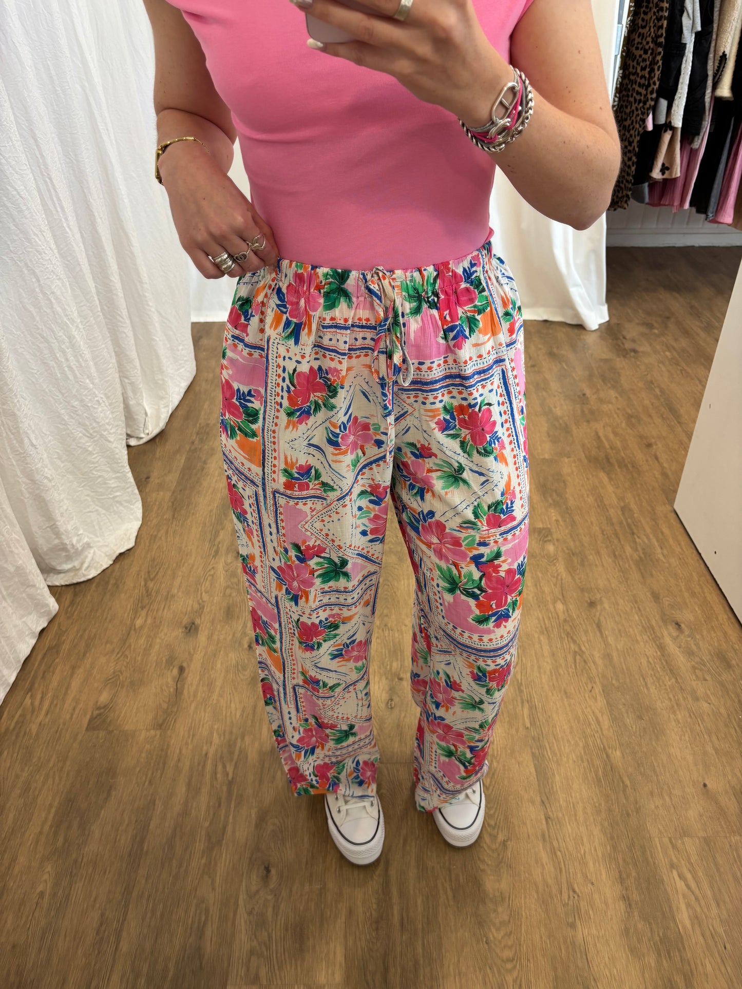 Pantalon FLEURS Fushia