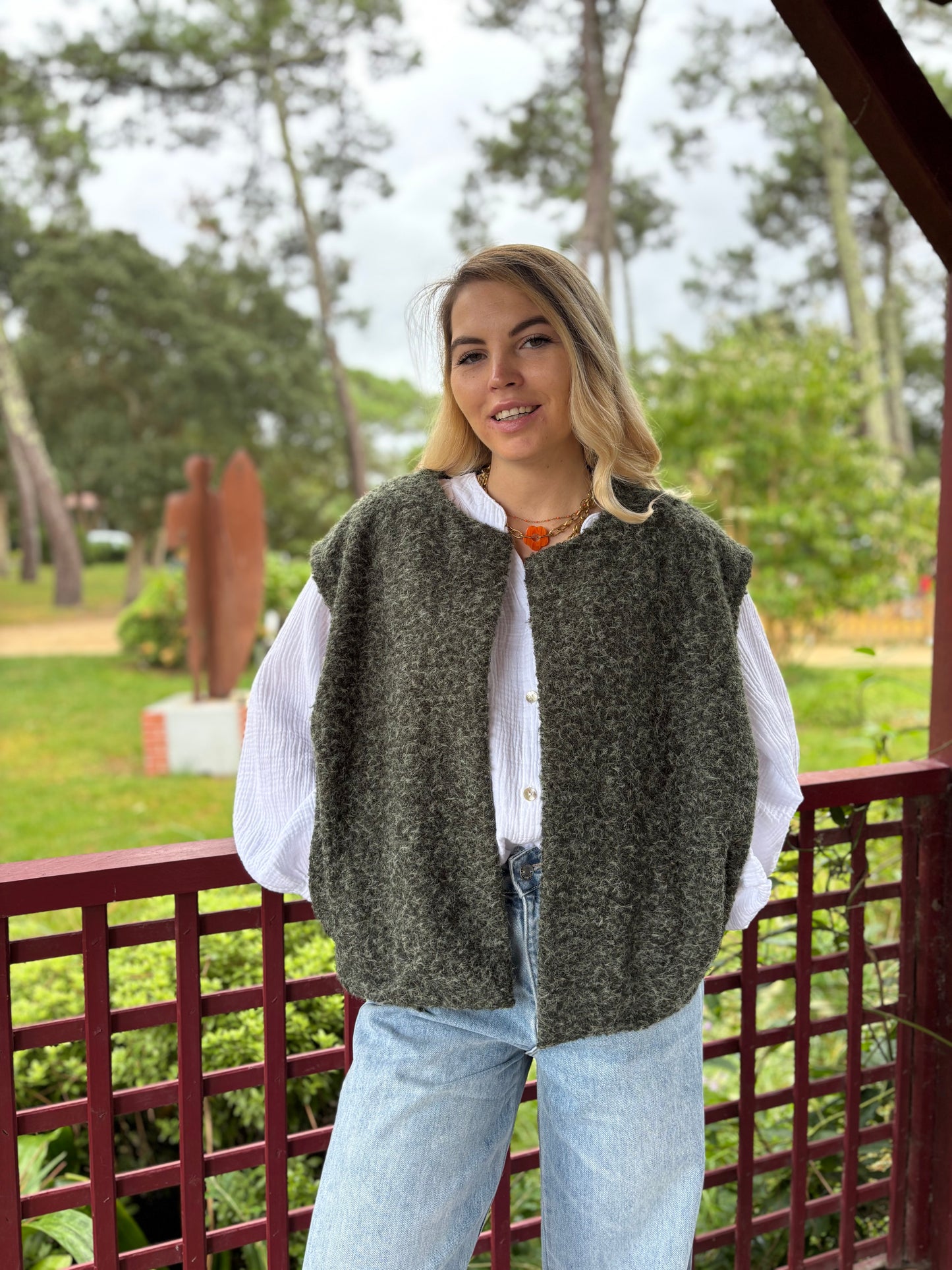 Veste sans manches LILI Kaki