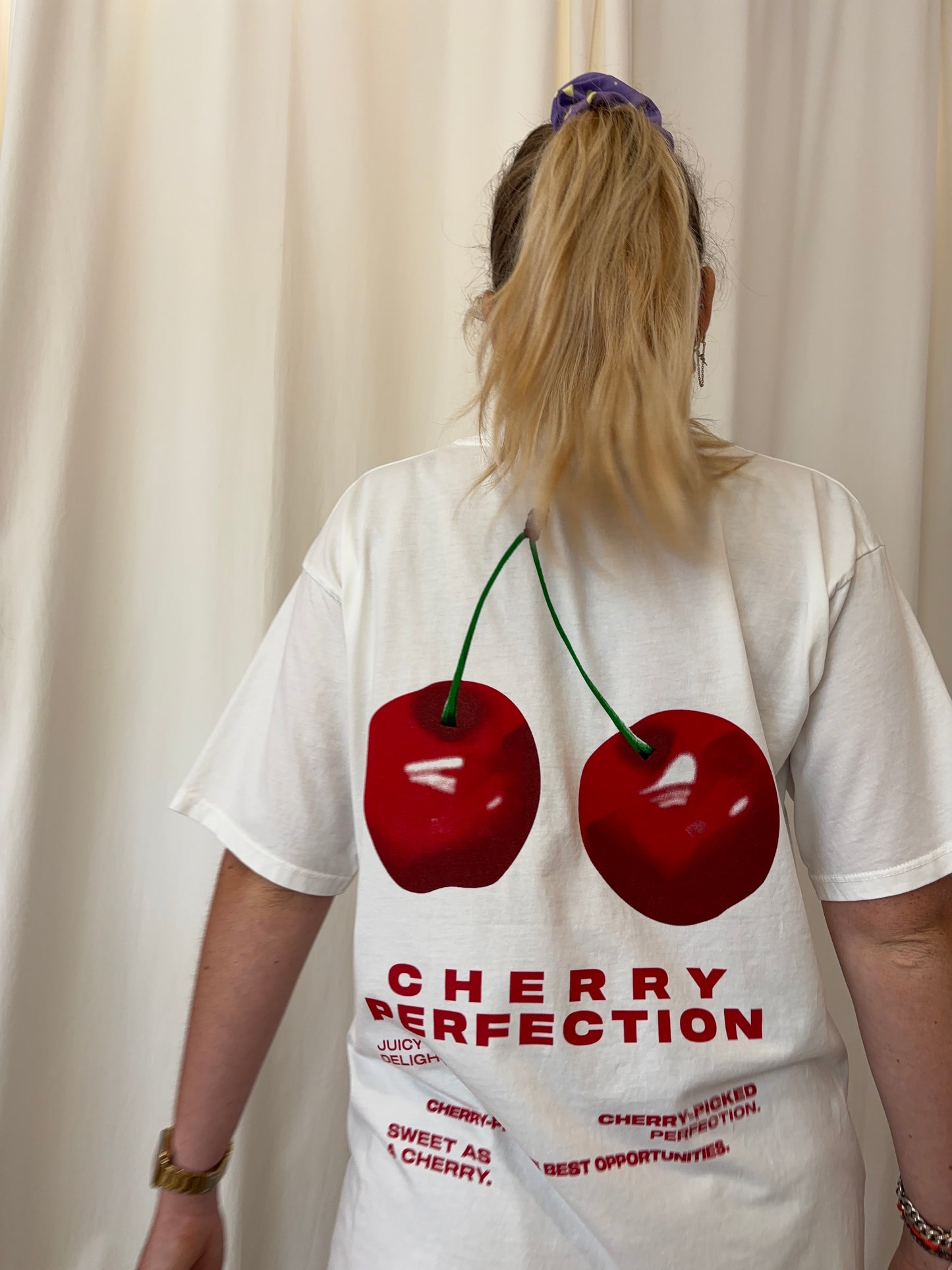 T-shirt CERISE Blanc