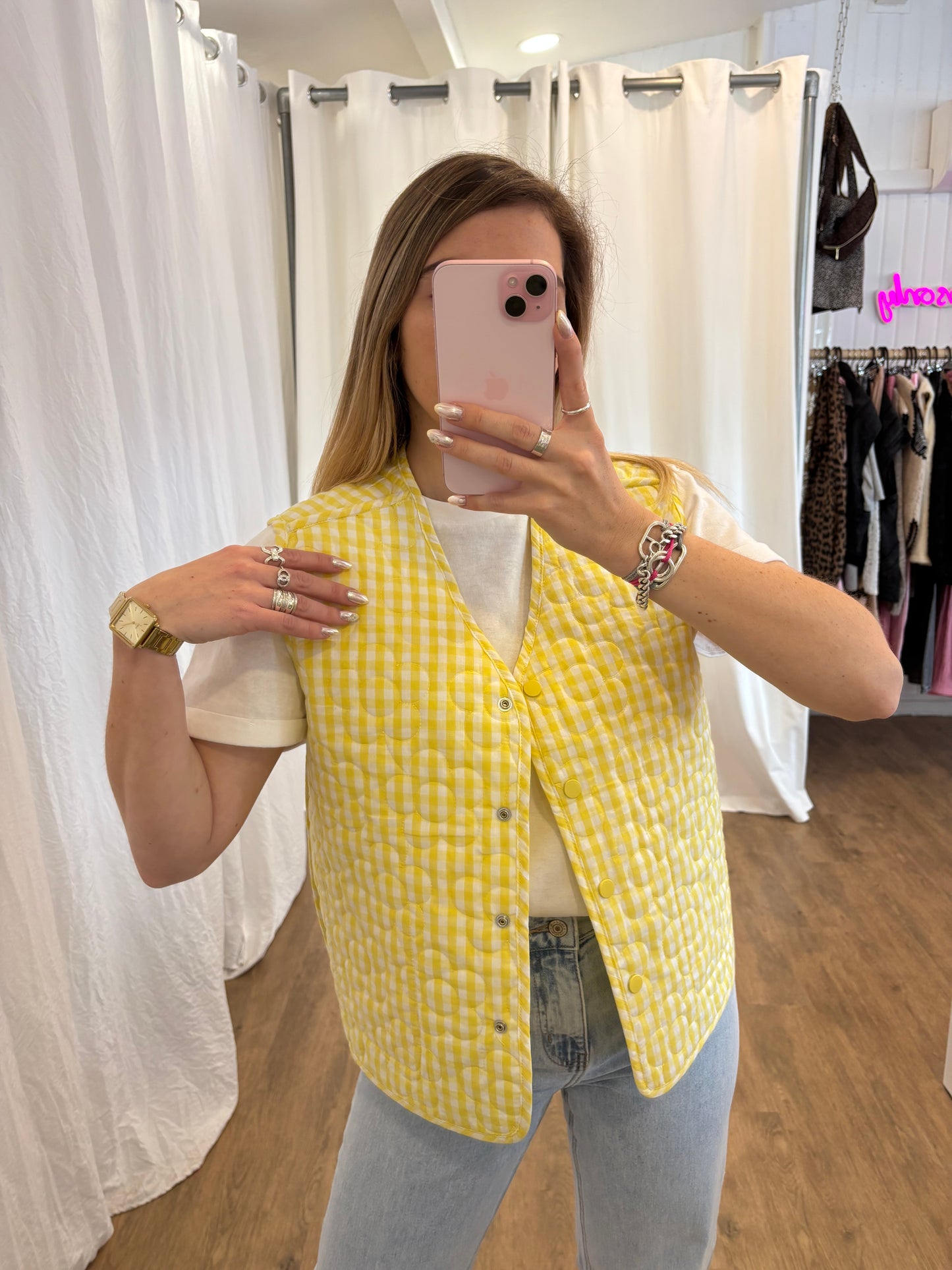 Veste sans manches LUCILE Jaune réversible