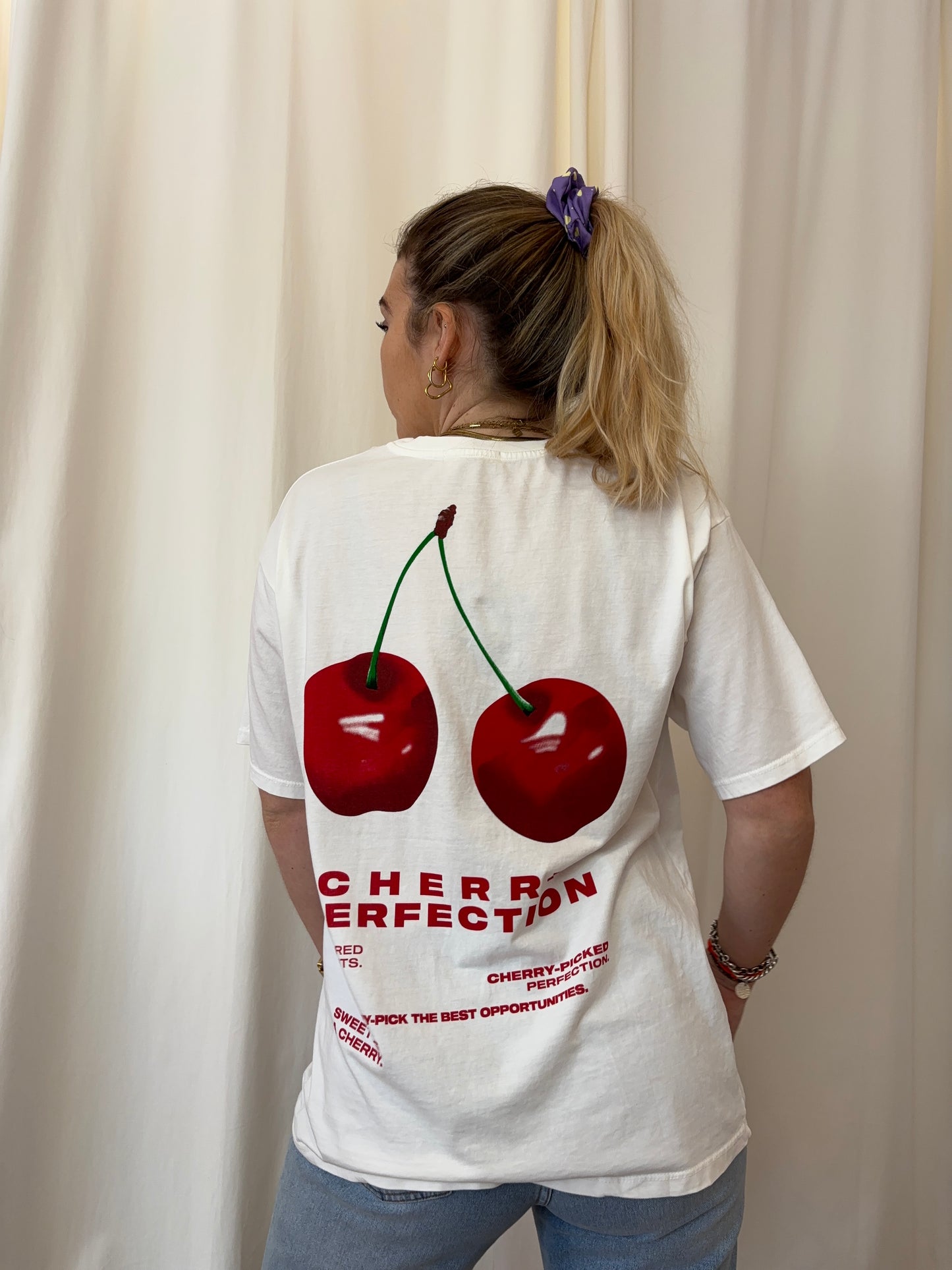 T-shirt CERISE Blanc