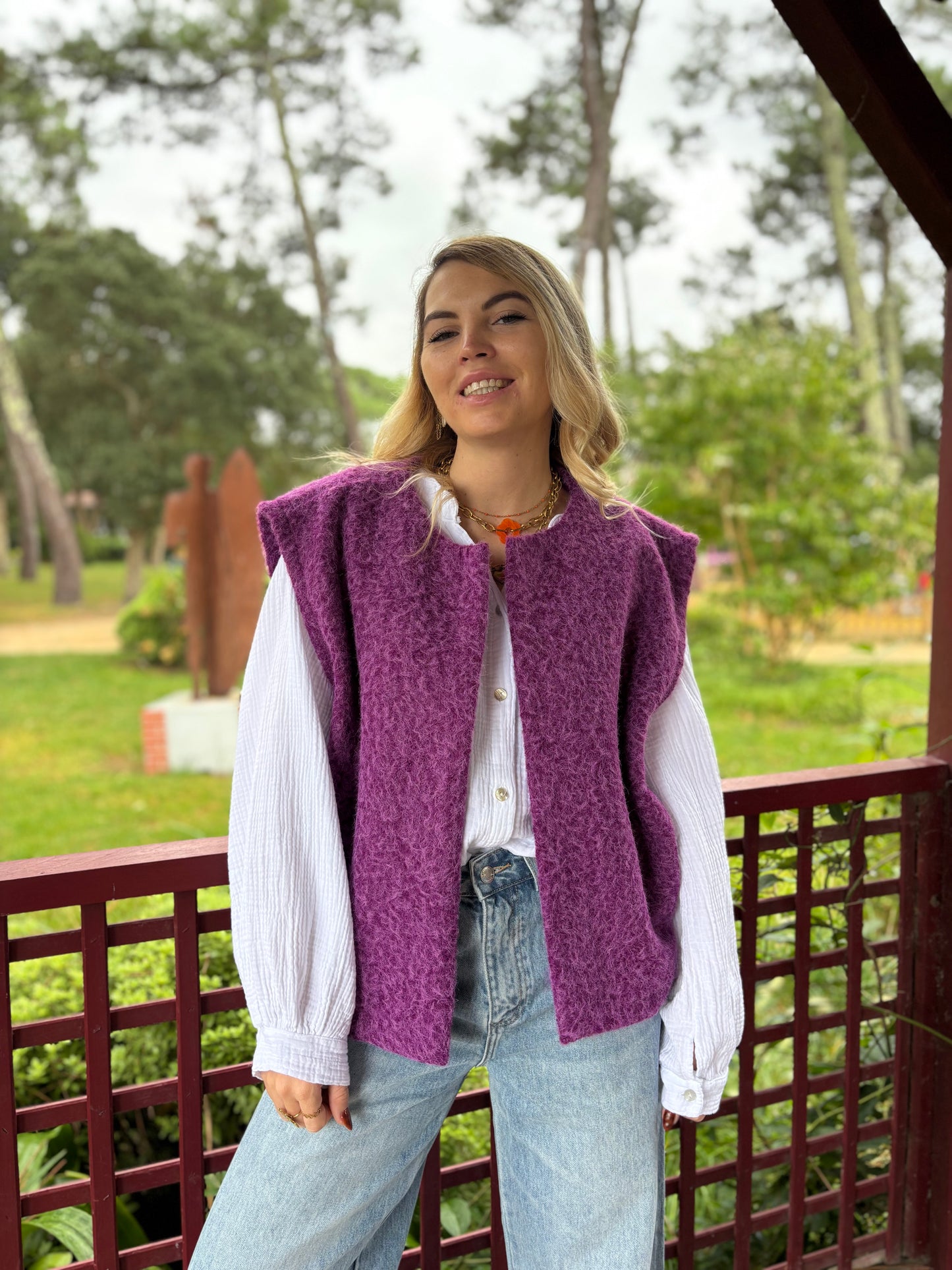 Veste sans manches LILI Violet