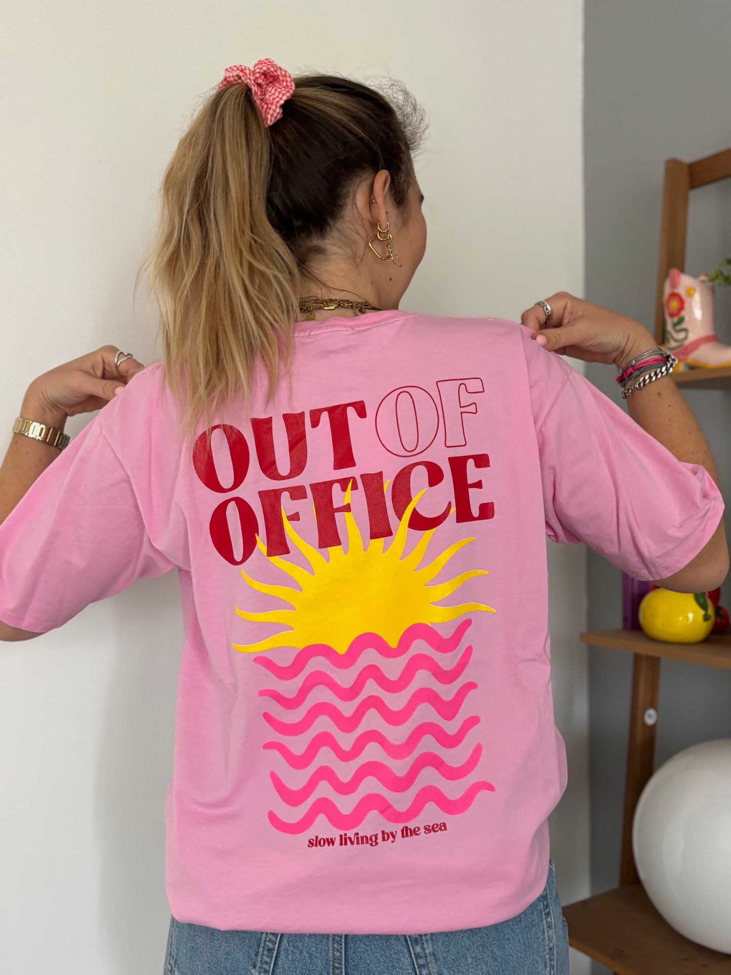 T-shirt OUT OF OFFICE Rose baby