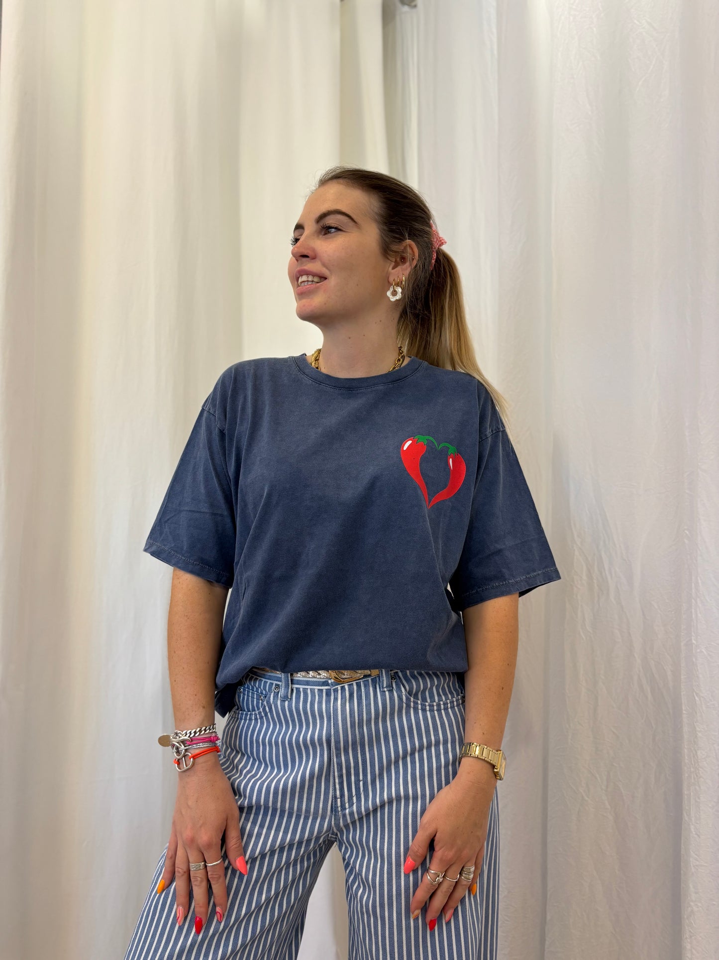 T-shirt SPICY LOVE Bleu marine