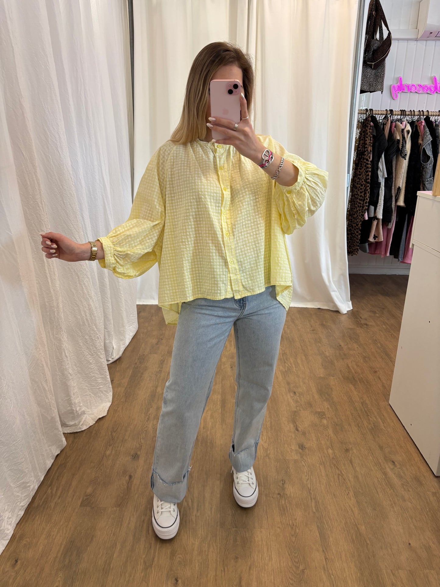 Chemise JOSEPHINE Vichy Jaune