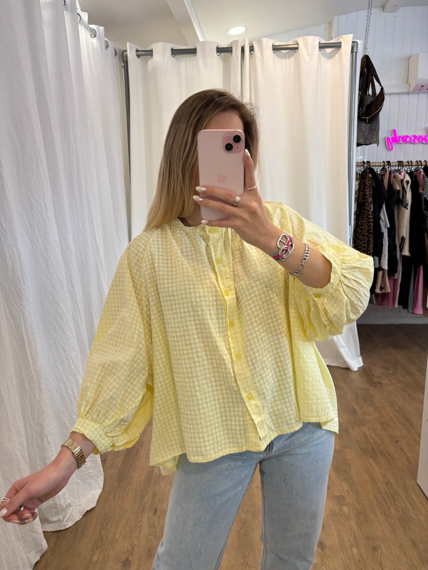 Chemise JOSEPHINE Vichy Jaune