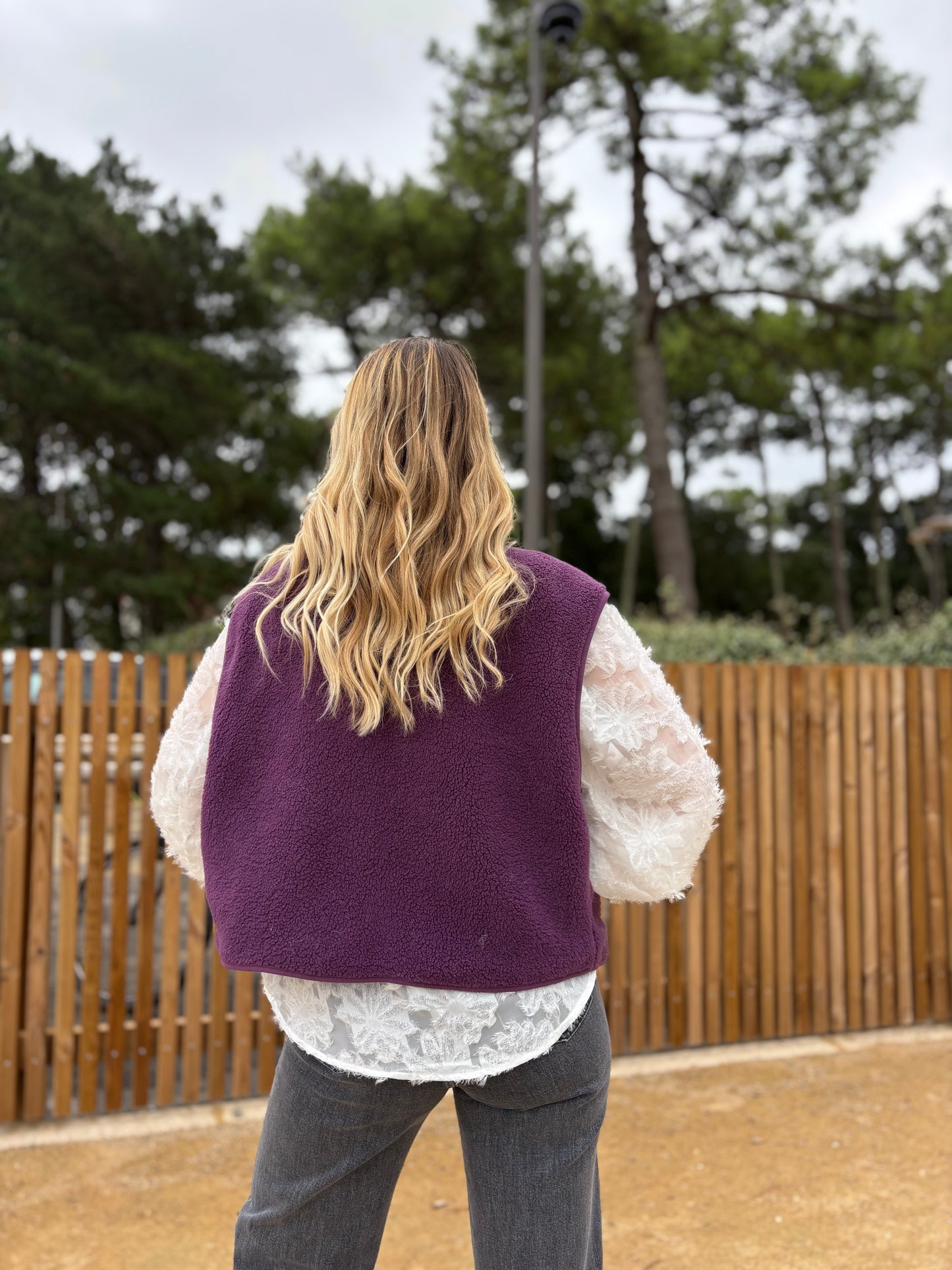 Veste sans manches ABY Prune